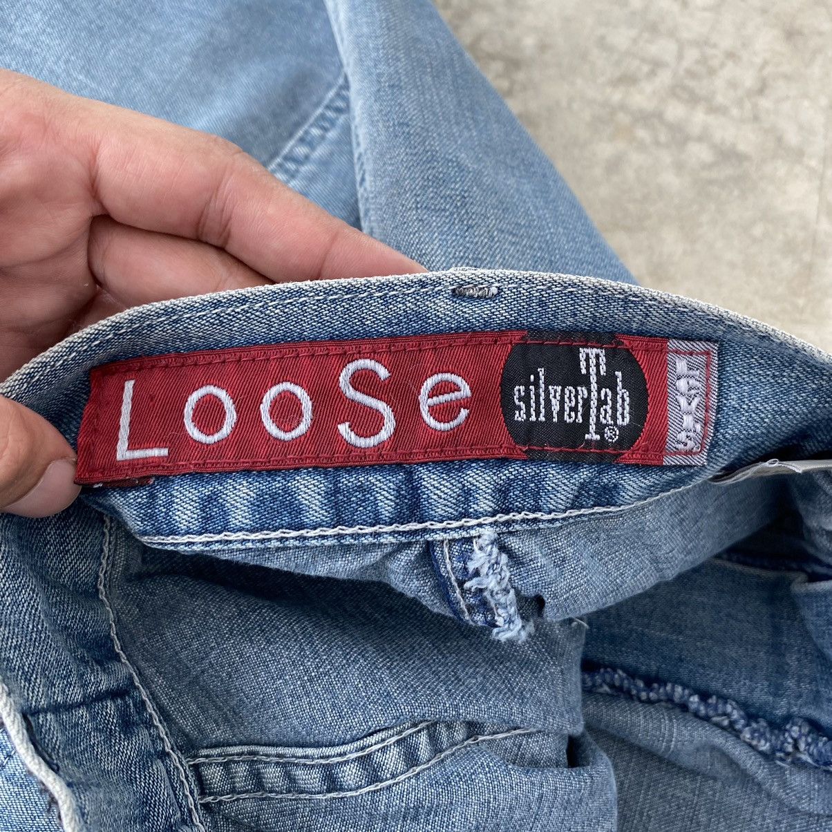Levi's VTG 1996 Levis Silvertab Cinch Back Loose Jeans Size US 28 / EU 44 - 20 Thumbnail