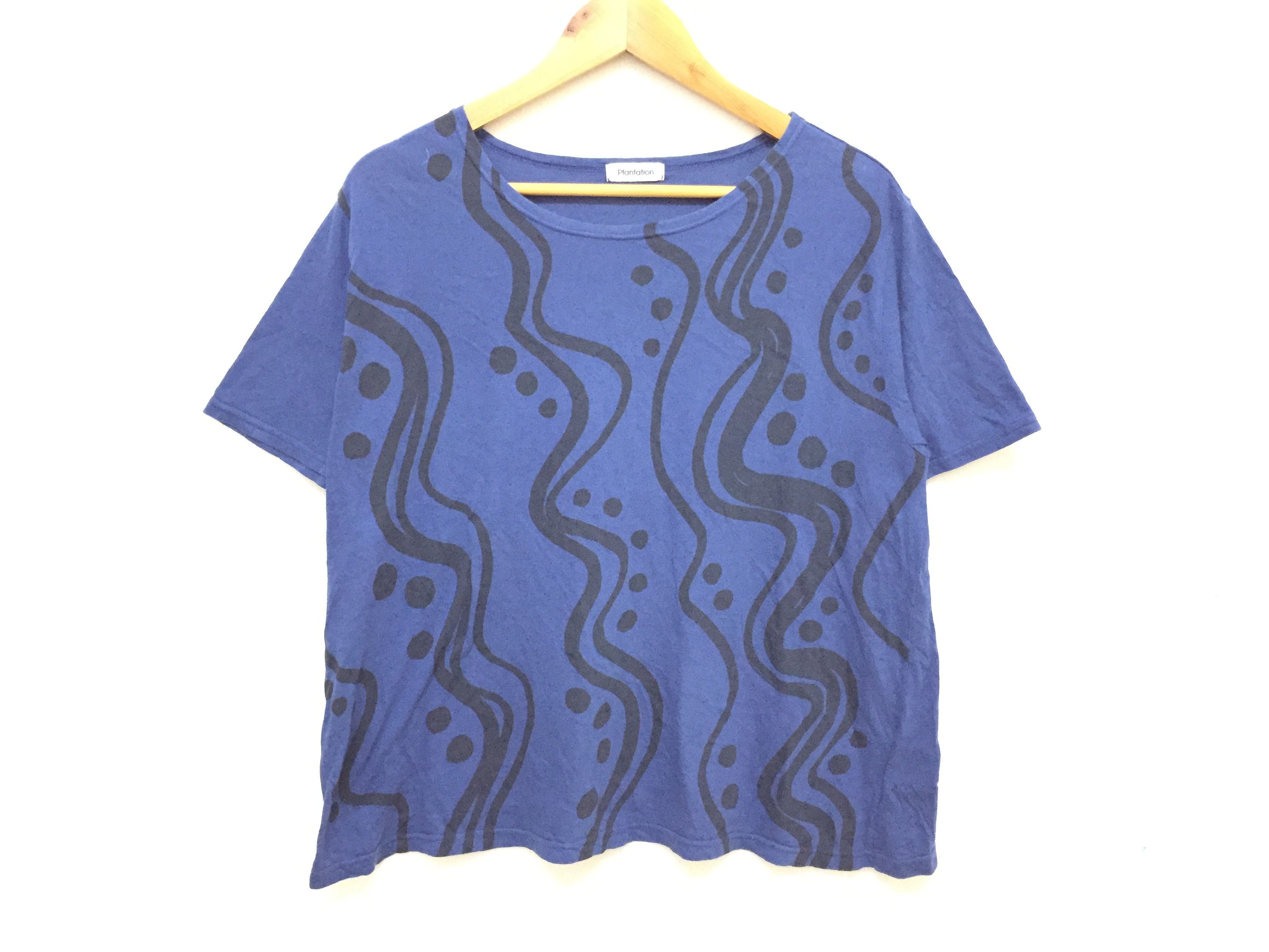 Pleats Please Issey Miyake 90s ISSEY MIYAKE Plantation abstract pattern tee Size L / US 10 / IT 46 - 2 Thumbnail