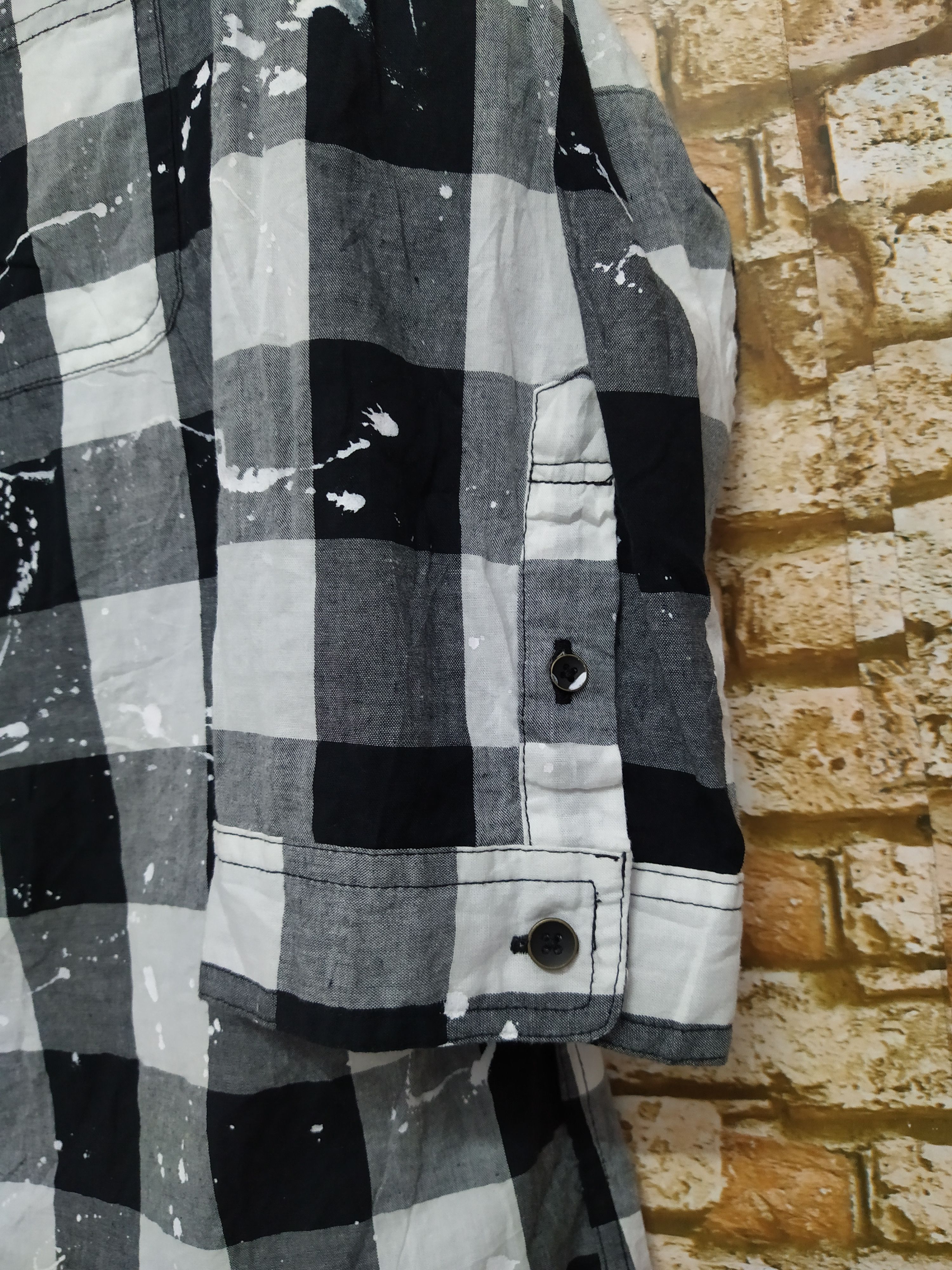 Designer × Japanese Brand GLOVE HOUSE PUNK PAINTER SHIRT 3 QUARTER SLEEVE (B320) Size US XL / EU 56 / 4 - 2 Thumbnail