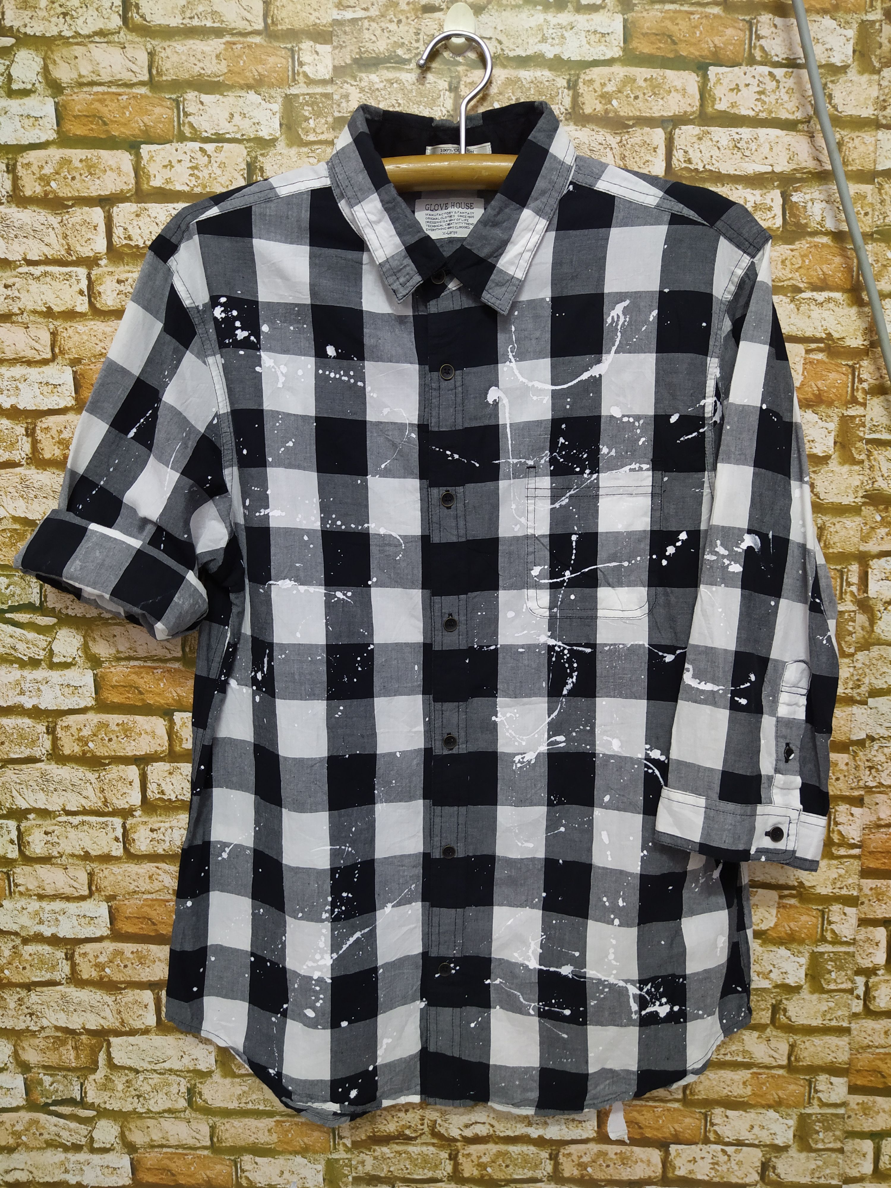 Designer × Japanese Brand GLOVE HOUSE PUNK PAINTER SHIRT 3 QUARTER SLEEVE (B320) Size US XL / EU 56 / 4 - 1 Thumbnail