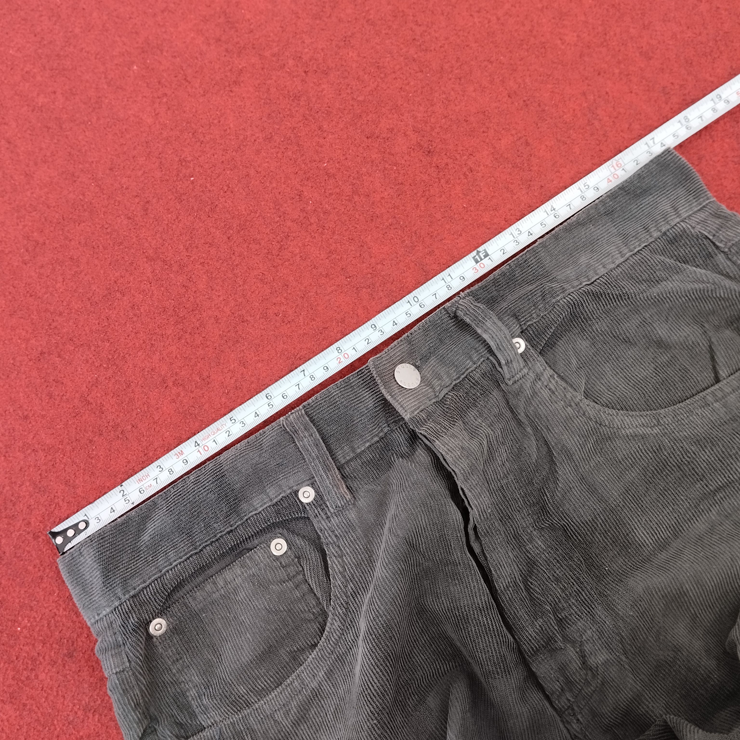 Stussy × Vintage Stussy Streetwear Skateboar Custom Logo Style Velvet Pants Size US 34 / EU 50 - 13 Thumbnail