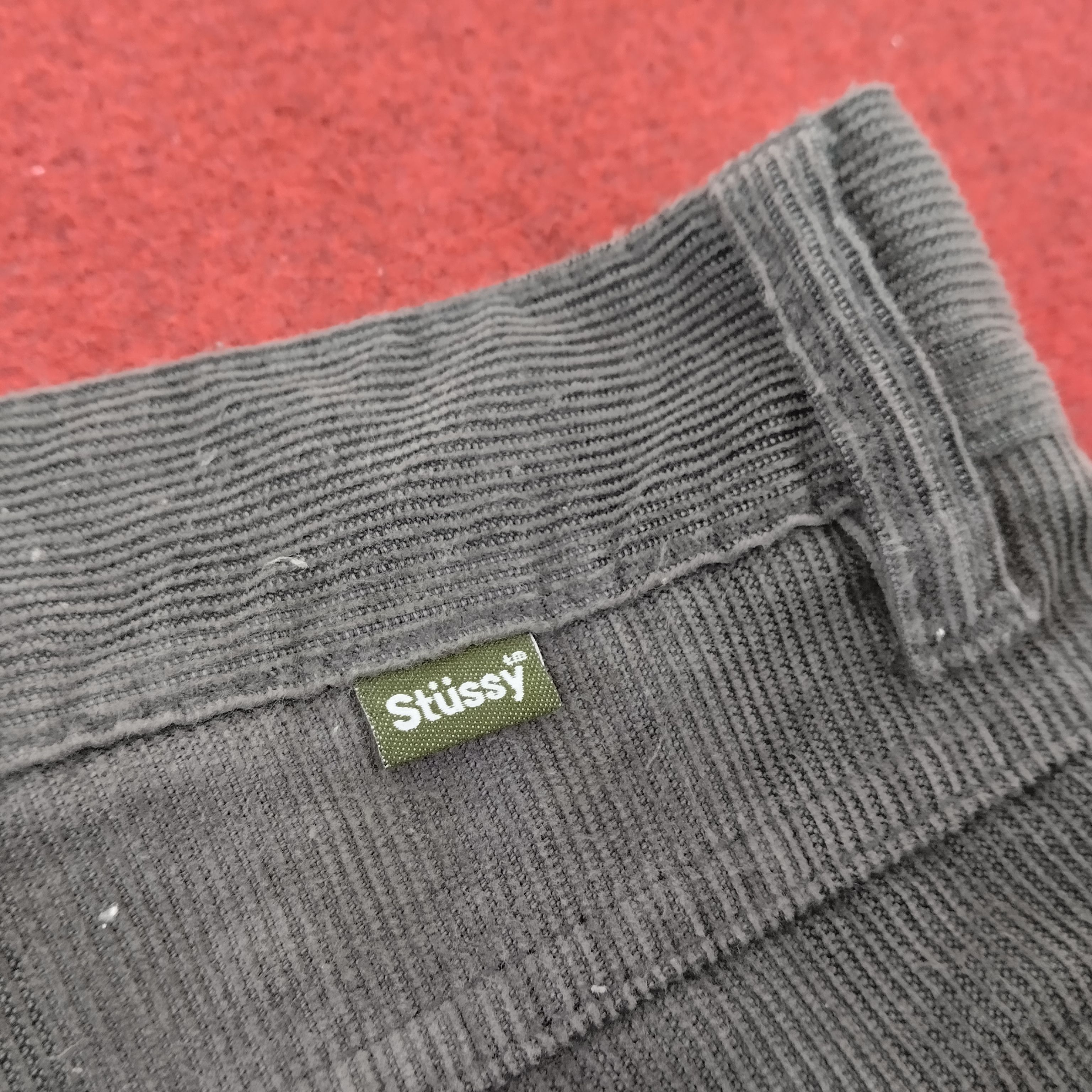Stussy × Vintage Stussy Streetwear Skateboar Custom Logo Style Velvet Pants Size US 34 / EU 50 - 11 Thumbnail