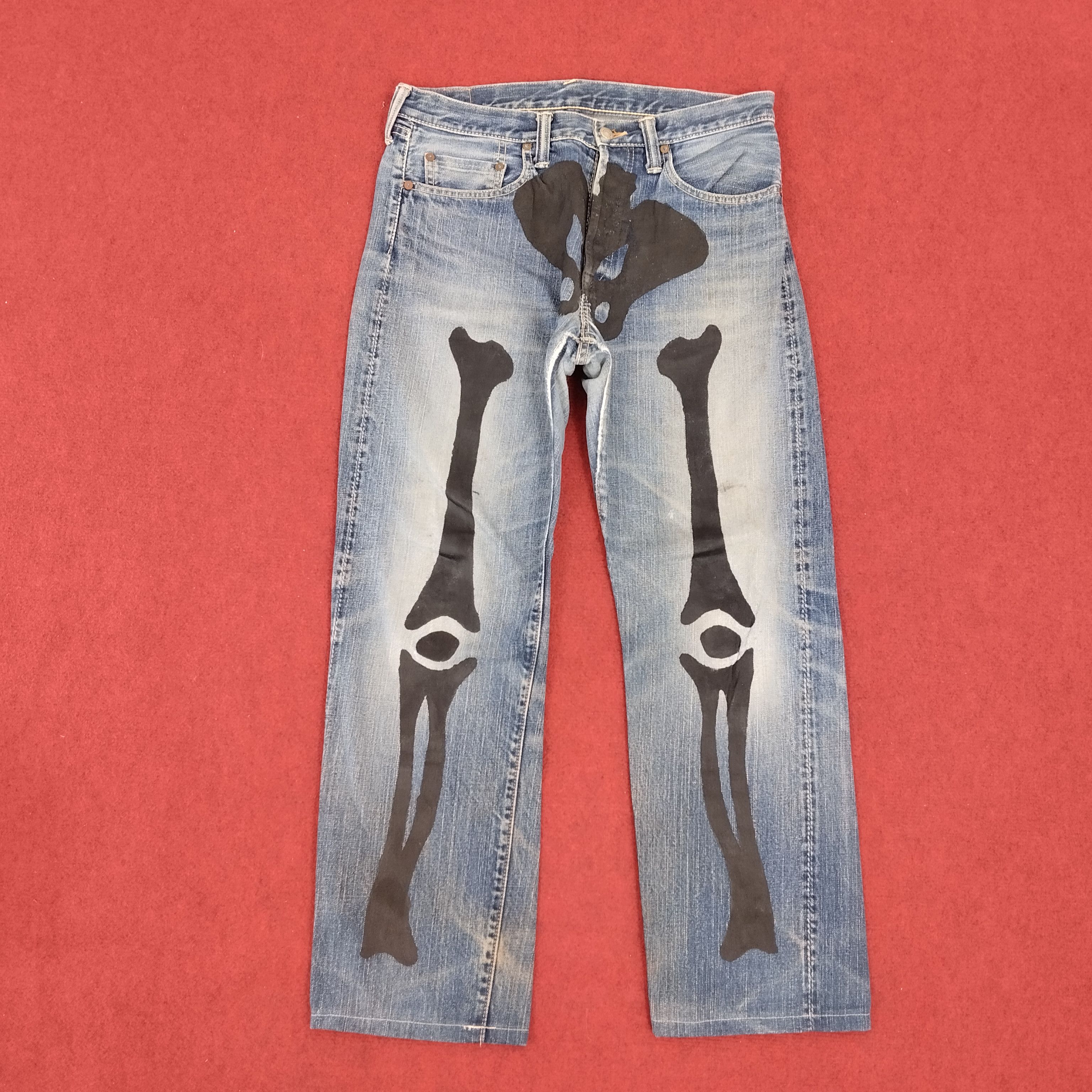 ETERNAL Japanese Brand Streetwear Custom Skulls Style Jeans