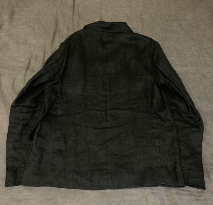 John Alexander Skelton Black Linen Ogmore jacket | Grailed