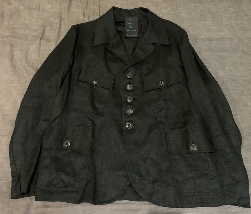 John Alexander Skelton Black Linen Ogmore jacket | Grailed