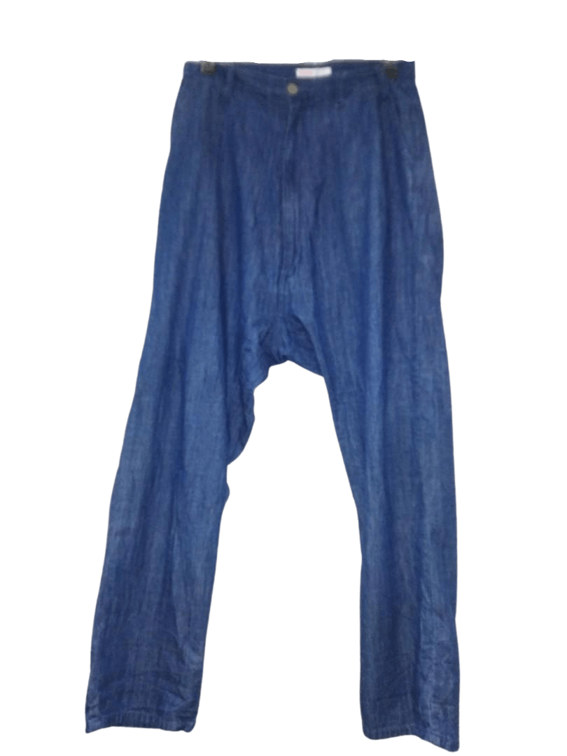 Issey Miyake Né-net Japanese Denim Pants w/ Sakura Wave Embroidery Size US 31 - 4 Thumbnail