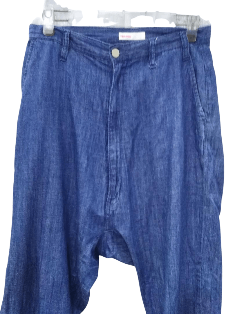 Issey Miyake Né-net Japanese Denim Pants w/ Sakura Wave Embroidery Size US 31 - 5 Thumbnail