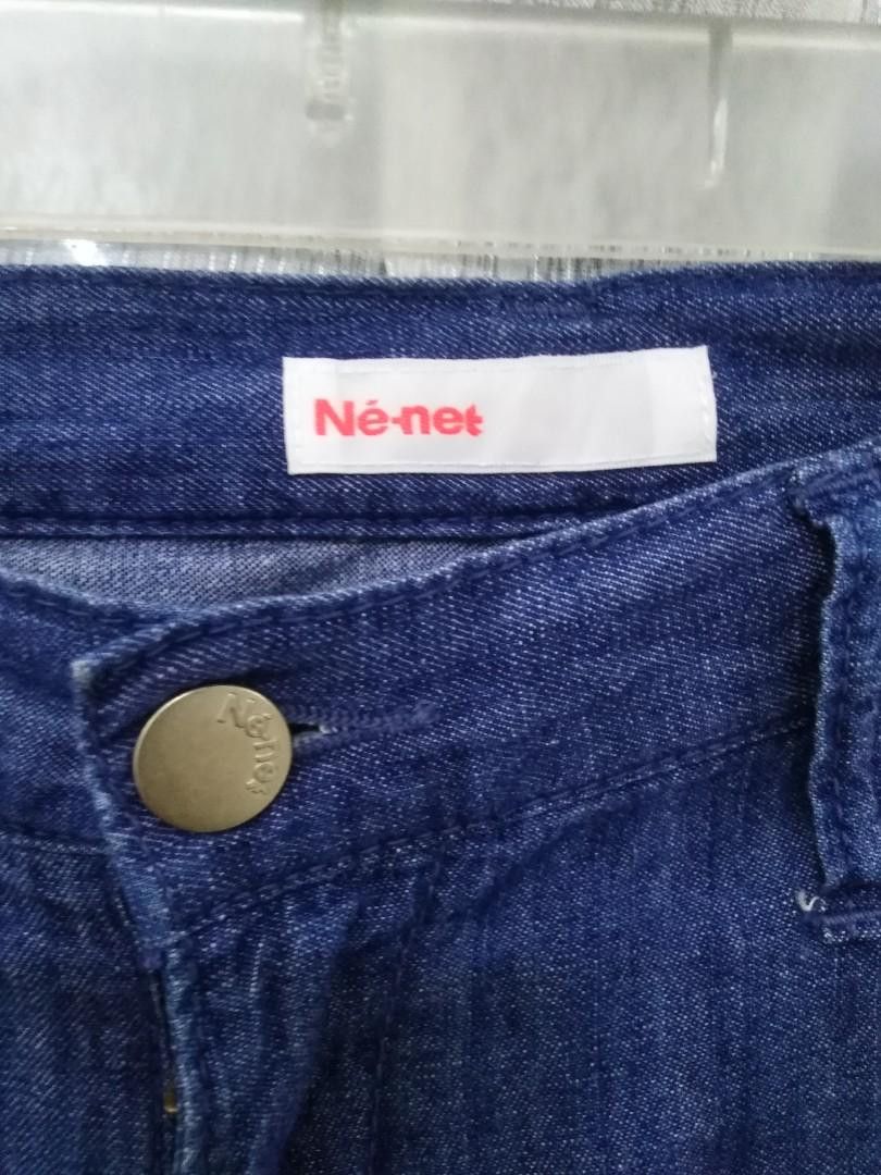 Issey Miyake Né-net Japanese Denim Pants w/ Sakura Wave Embroidery Size US 31 - 6 Thumbnail