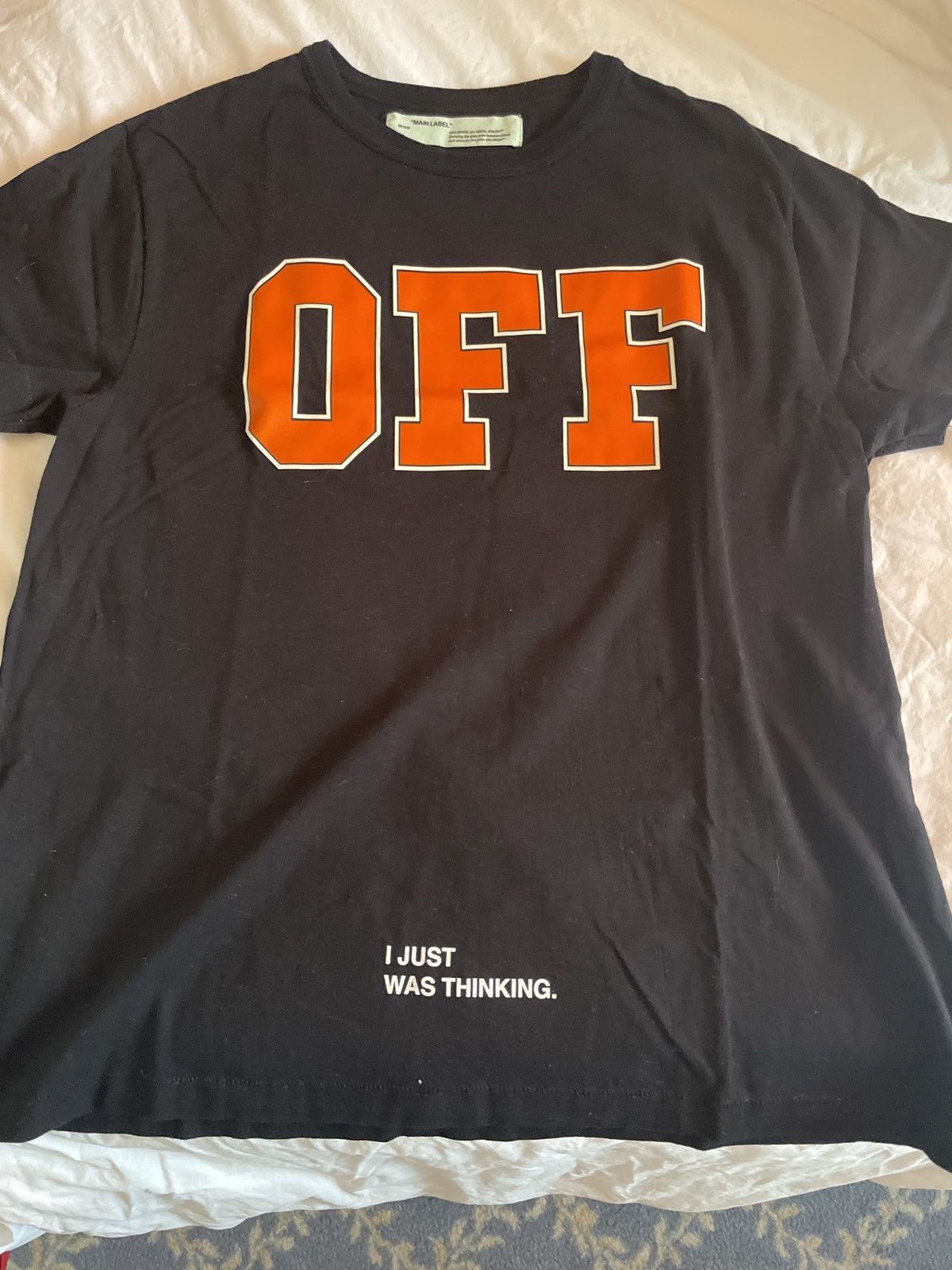 Off-White Off White I just was thinking S/S Tee Shirt black XS Size US XS / EU 42 / 0 - 1 Thumbnail