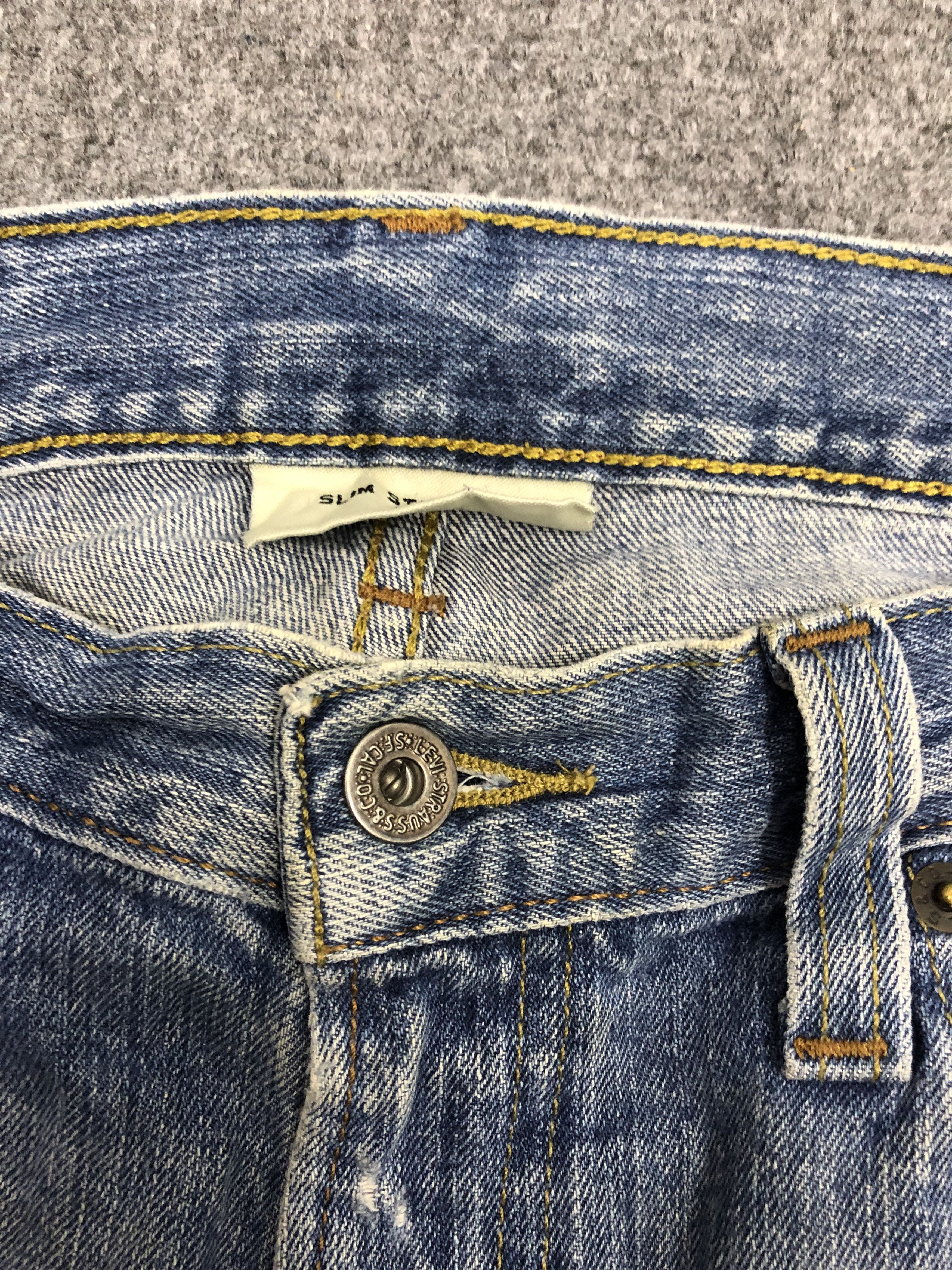 Levi's Vintage Distressed Levis 514 Faded Blue Jeans DP1266 Size US 34 / EU 50 - 9 Thumbnail
