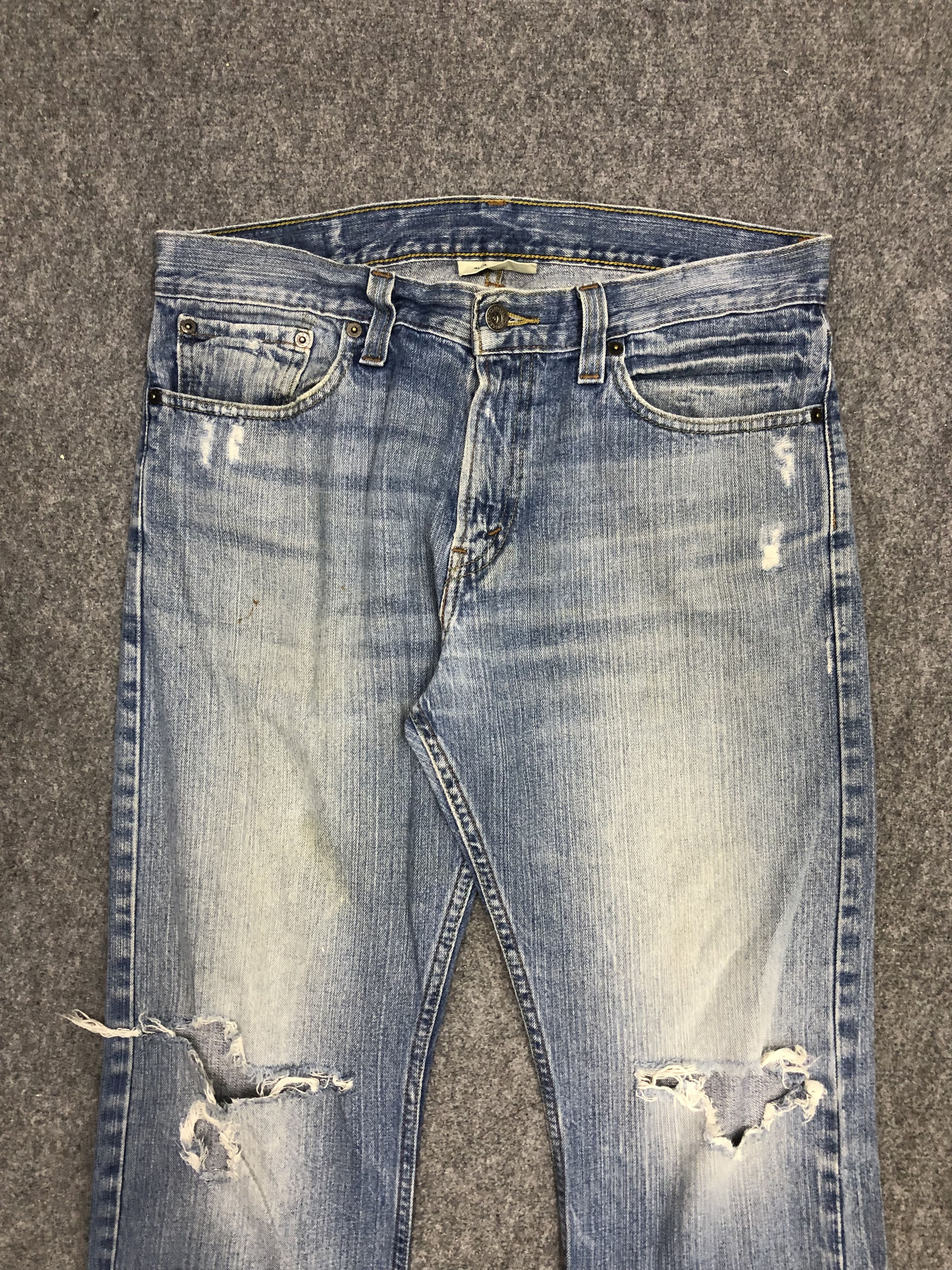 Levi's Vintage Distressed Levis 514 Faded Blue Jeans DP1266 Size US 34 / EU 50 - 2 Thumbnail