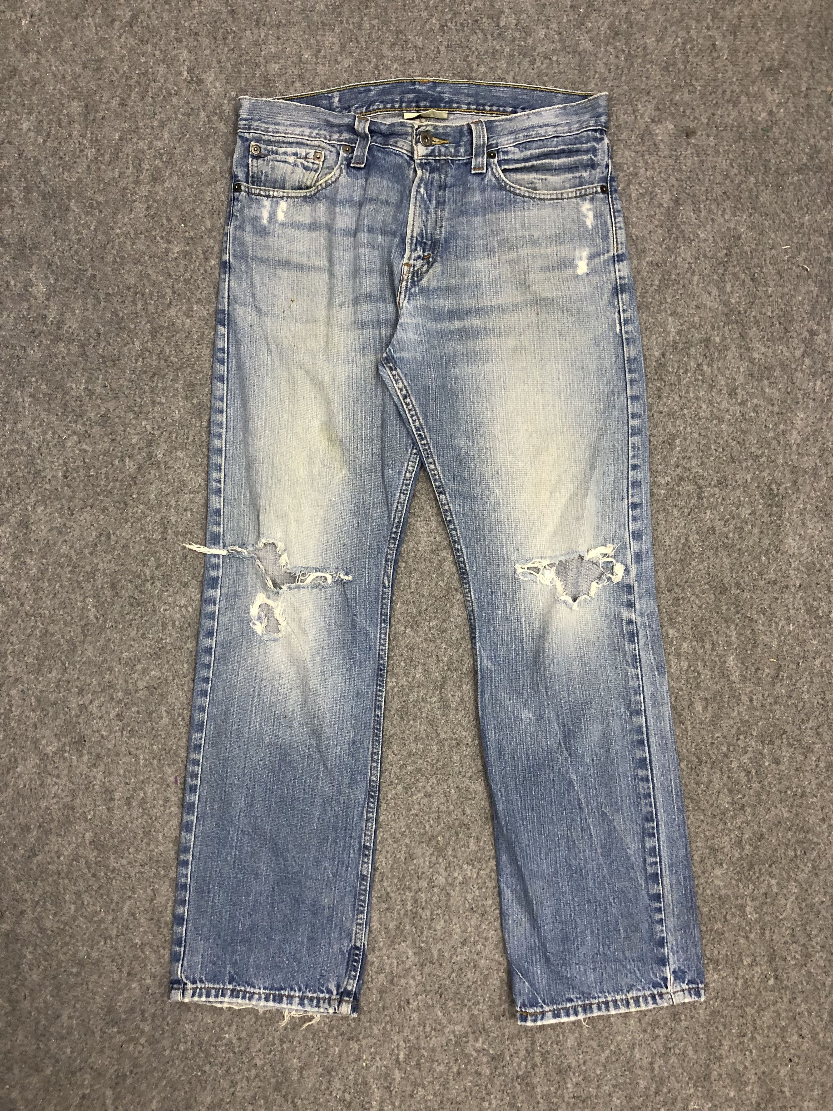 Levi's Vintage Distressed Levis 514 Faded Blue Jeans DP1266 Size US 34 / EU 50 - 1 Thumbnail