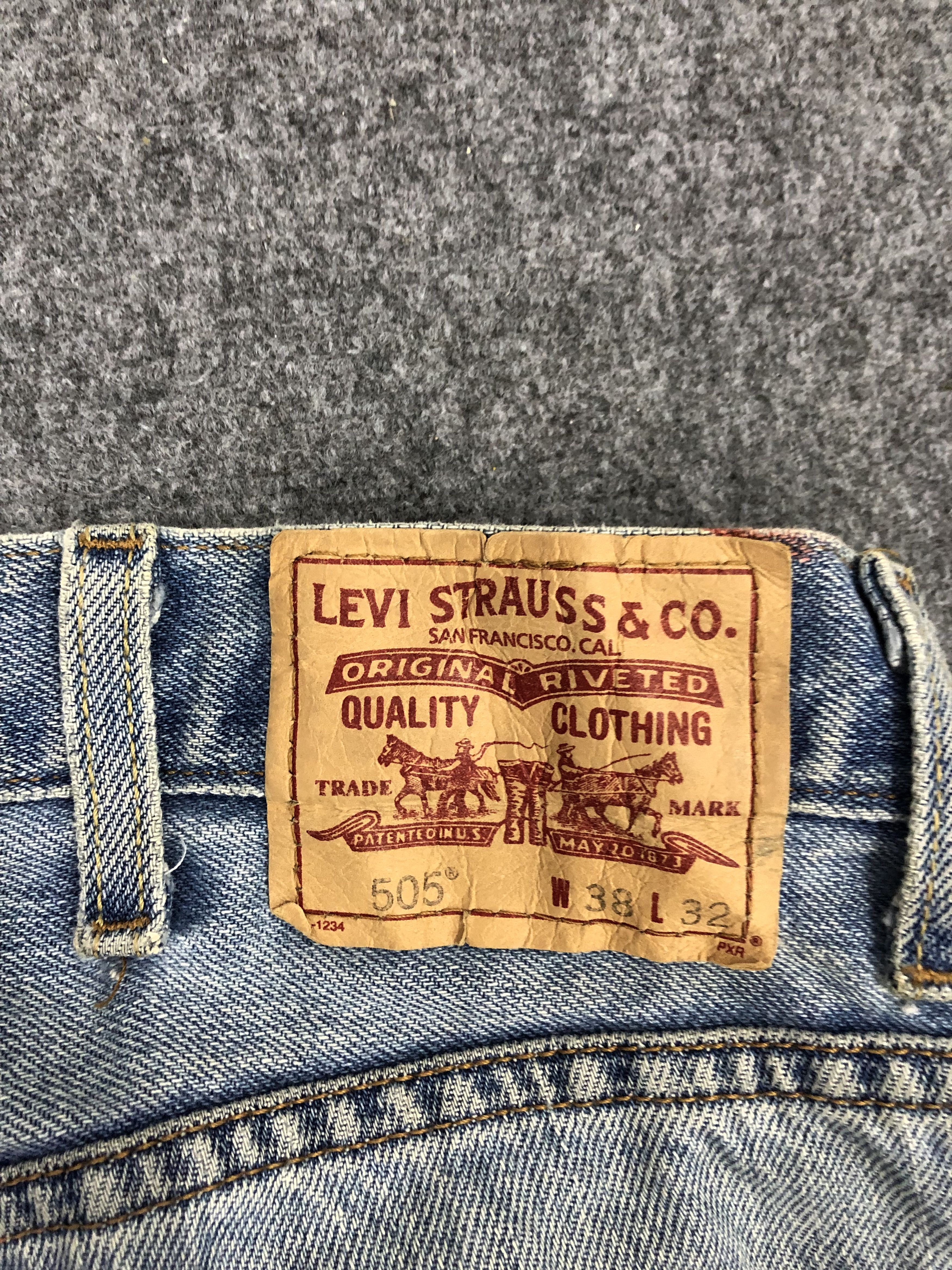 Levi's × Vintage Vintage Levis 505 Faded Blue Baggy Jeans DP1268 Size US 38 / EU 54 - 5 Thumbnail