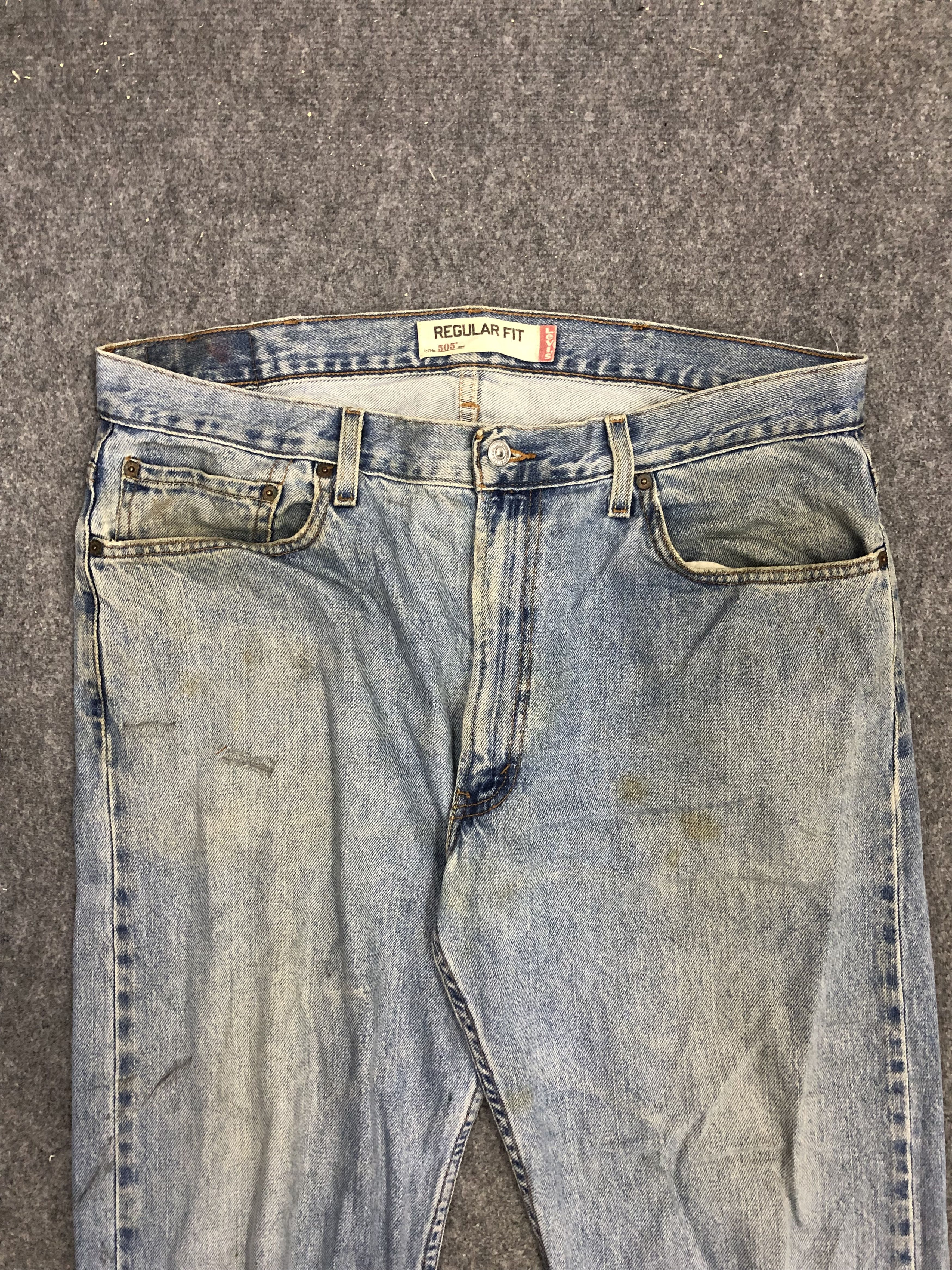 Levi's × Vintage Vintage Levis 505 Faded Blue Baggy Jeans DP1268 Size US 38 / EU 54 - 2 Thumbnail