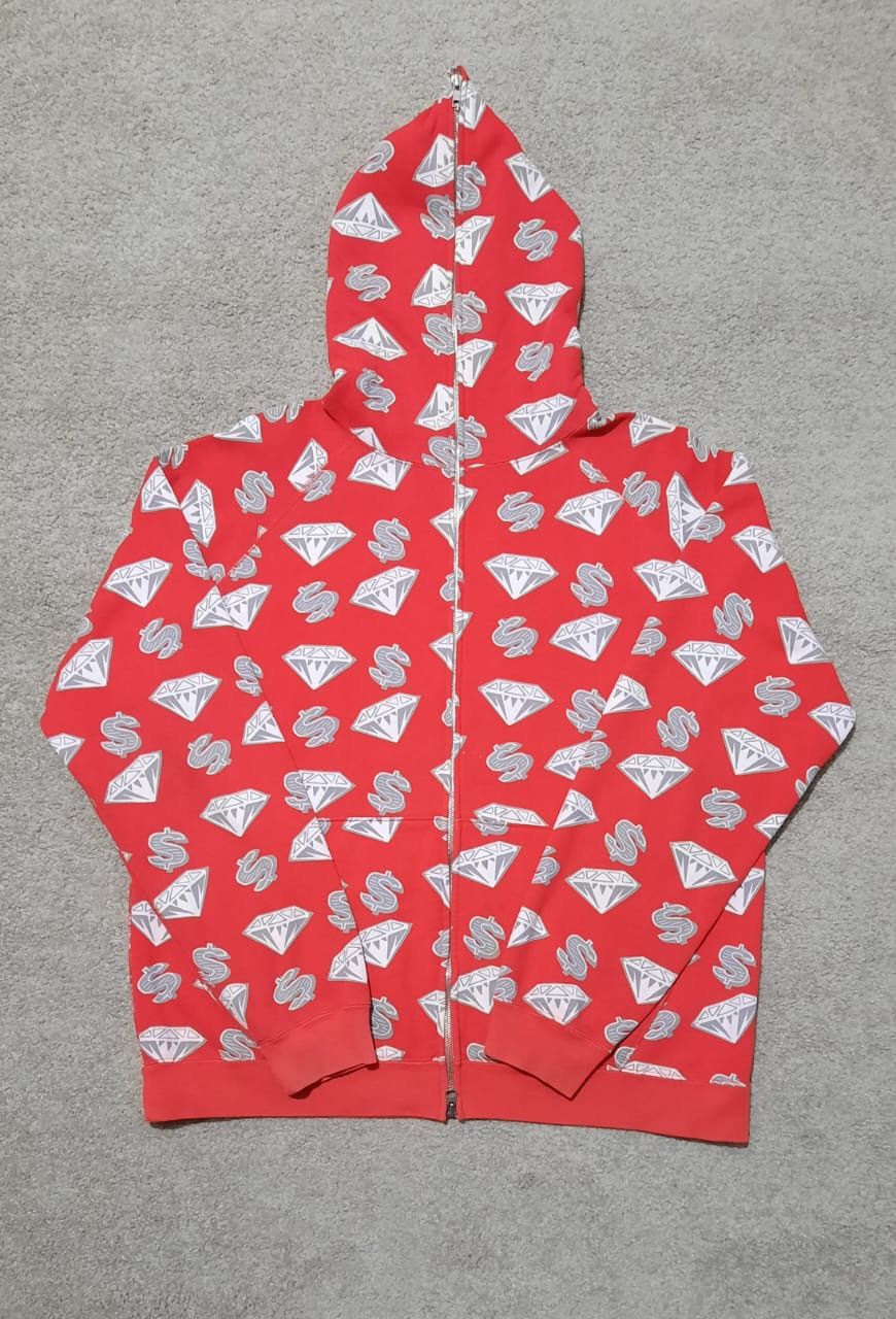 Billionaire Boys Club OG BBC ICECREAM DIAMOND AND DOLLAR FULL ZIP HOODIE Grailed