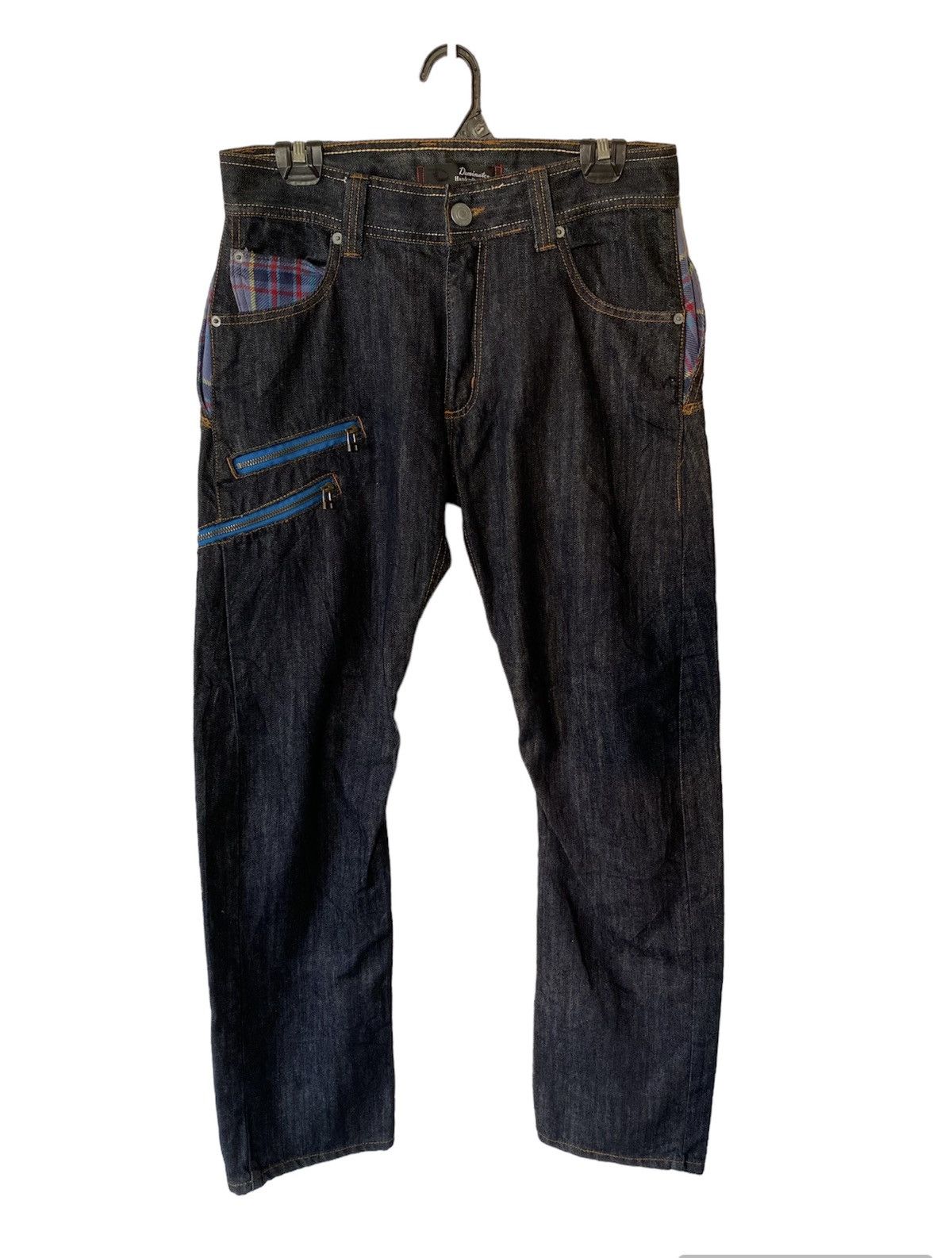 image of Ppfm x Vintage Dominate Double Waist Zipper Denim in Blue, Men's (Size 31)