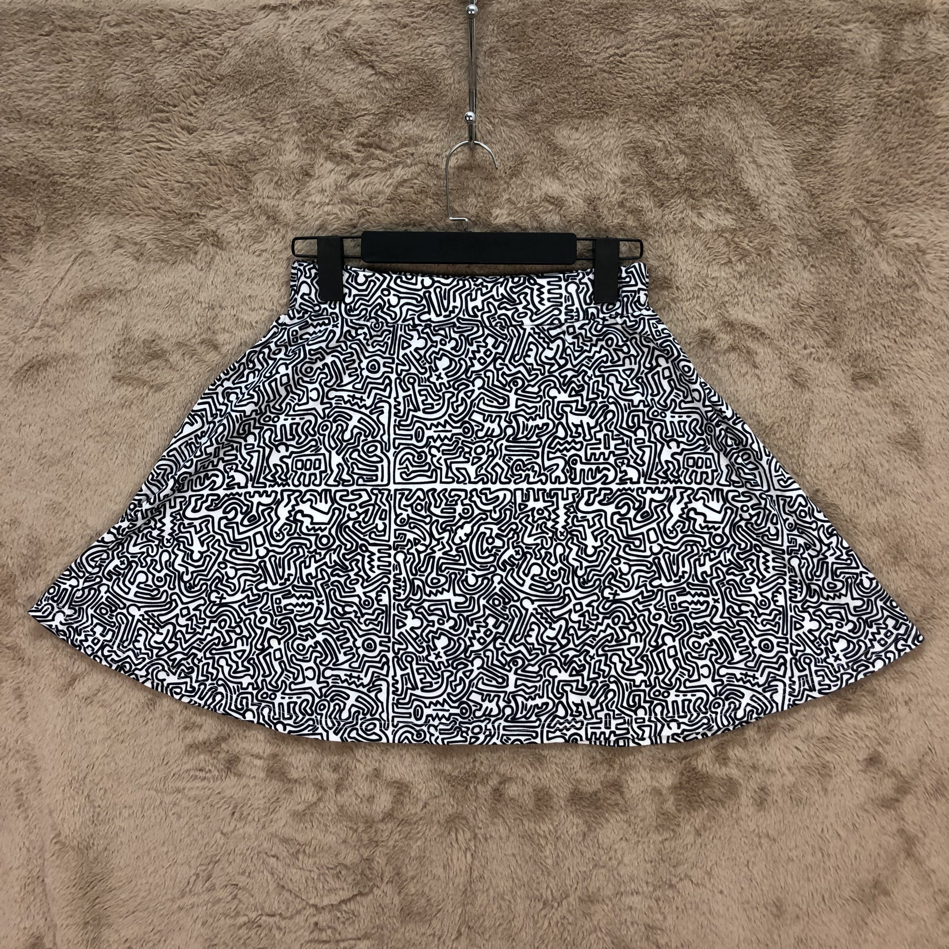 Keith Haring KEITH HARING X SLY FULLPRINT DRAWSTRING MINI SKIRT #5662-201 Size 30" / US 8 / IT 44 - 2 Thumbnail
