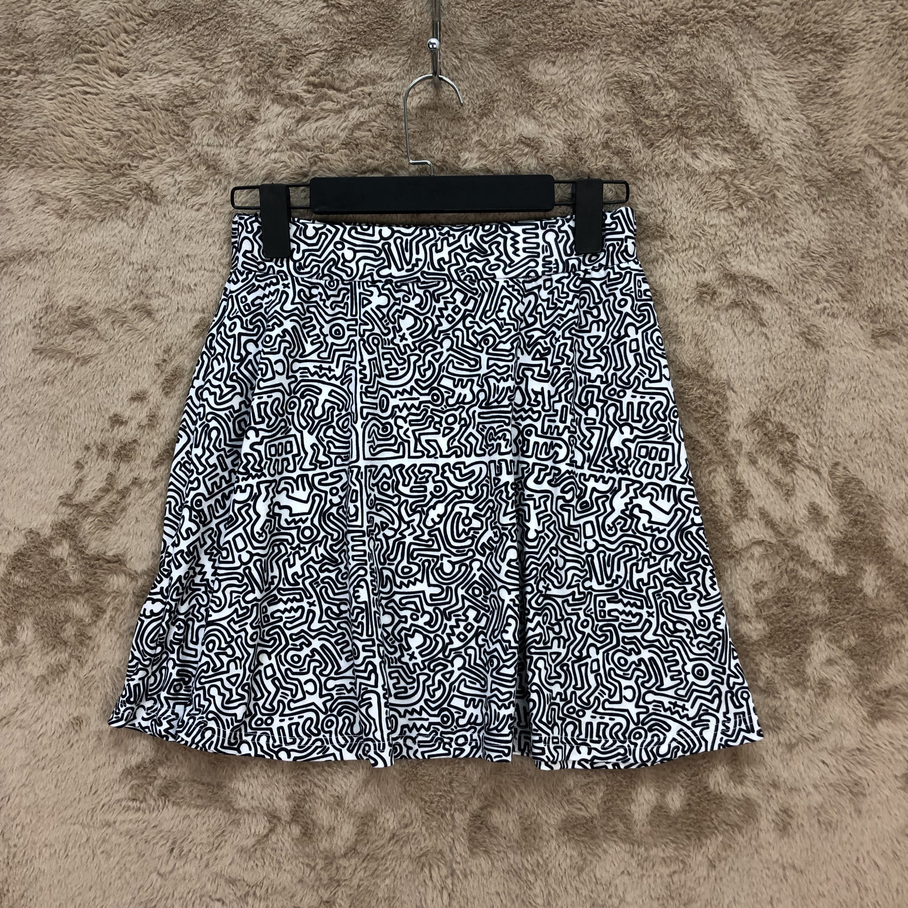Keith Haring KEITH HARING X SLY FULLPRINT DRAWSTRING MINI SKIRT #5662-201 Size 30" / US 8 / IT 44 - 1 Thumbnail