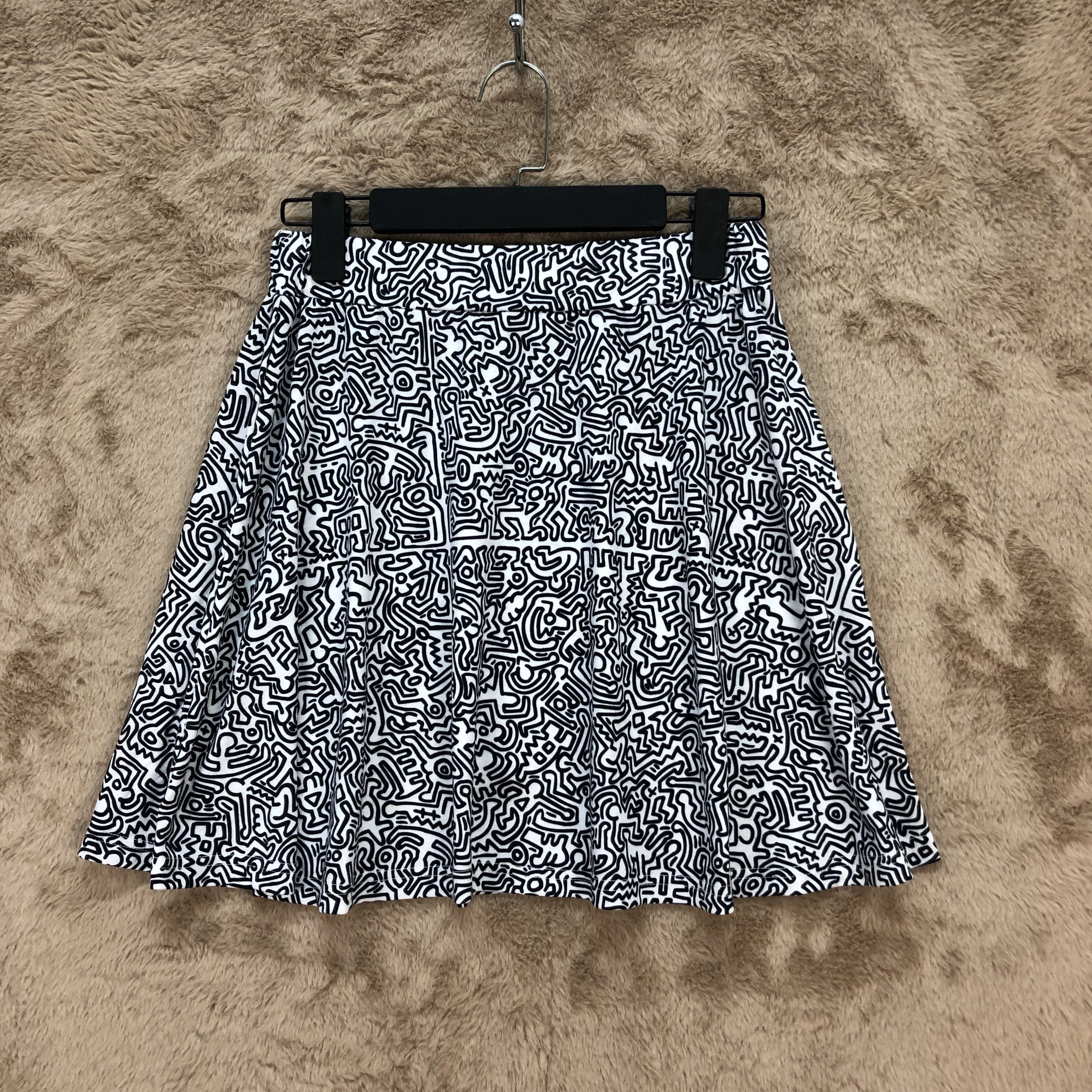 Keith Haring KEITH HARING X SLY FULLPRINT DRAWSTRING MINI SKIRT #5662-201 Size 30" / US 8 / IT 44 - 5 Thumbnail