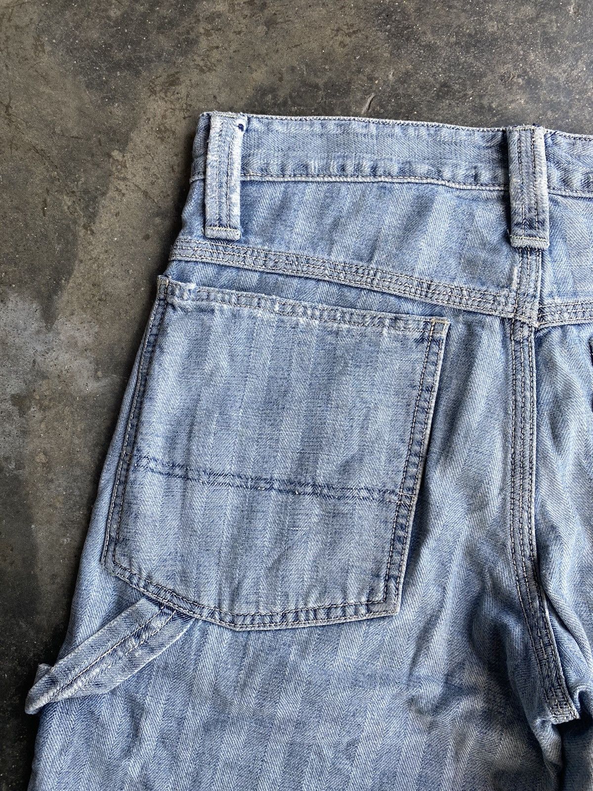 Blue Blue Japan × Japanese Brand × Vintage Blue Blue Distressed Stripe Pant Size US 29 - 4 Thumbnail