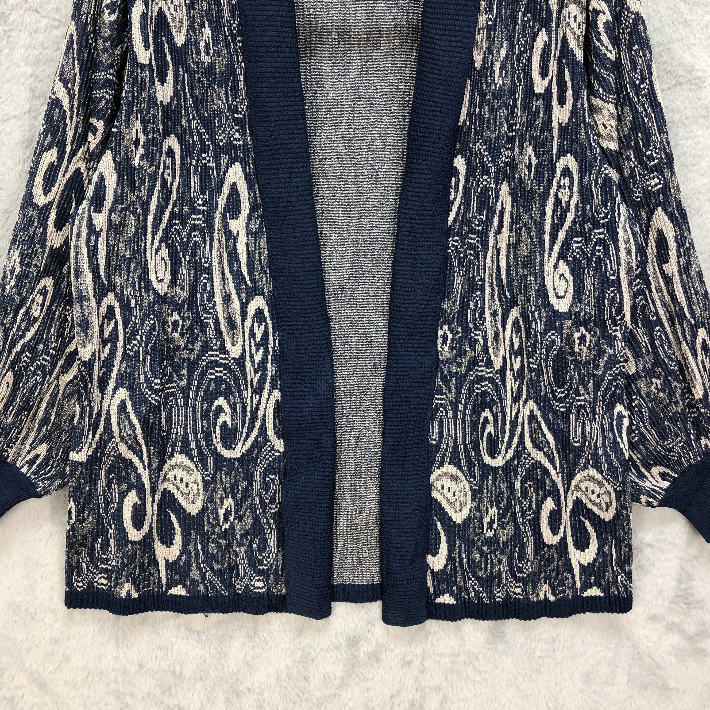 Japanese Brand Vintage Motif Design Fullprint Cardigan #5349-185 Size M / US 6-8 / IT 42-44 - 3 Thumbnail
