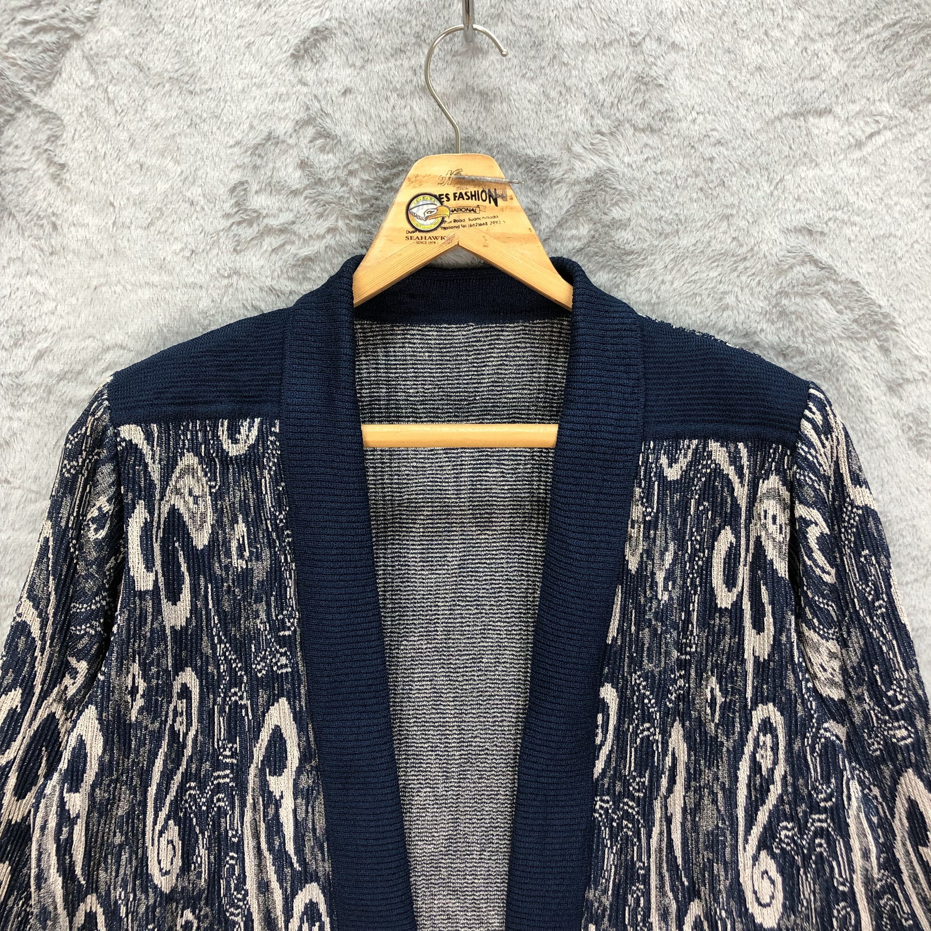 Japanese Brand Vintage Motif Design Fullprint Cardigan #5349-185 Size M / US 6-8 / IT 42-44 - 2 Thumbnail