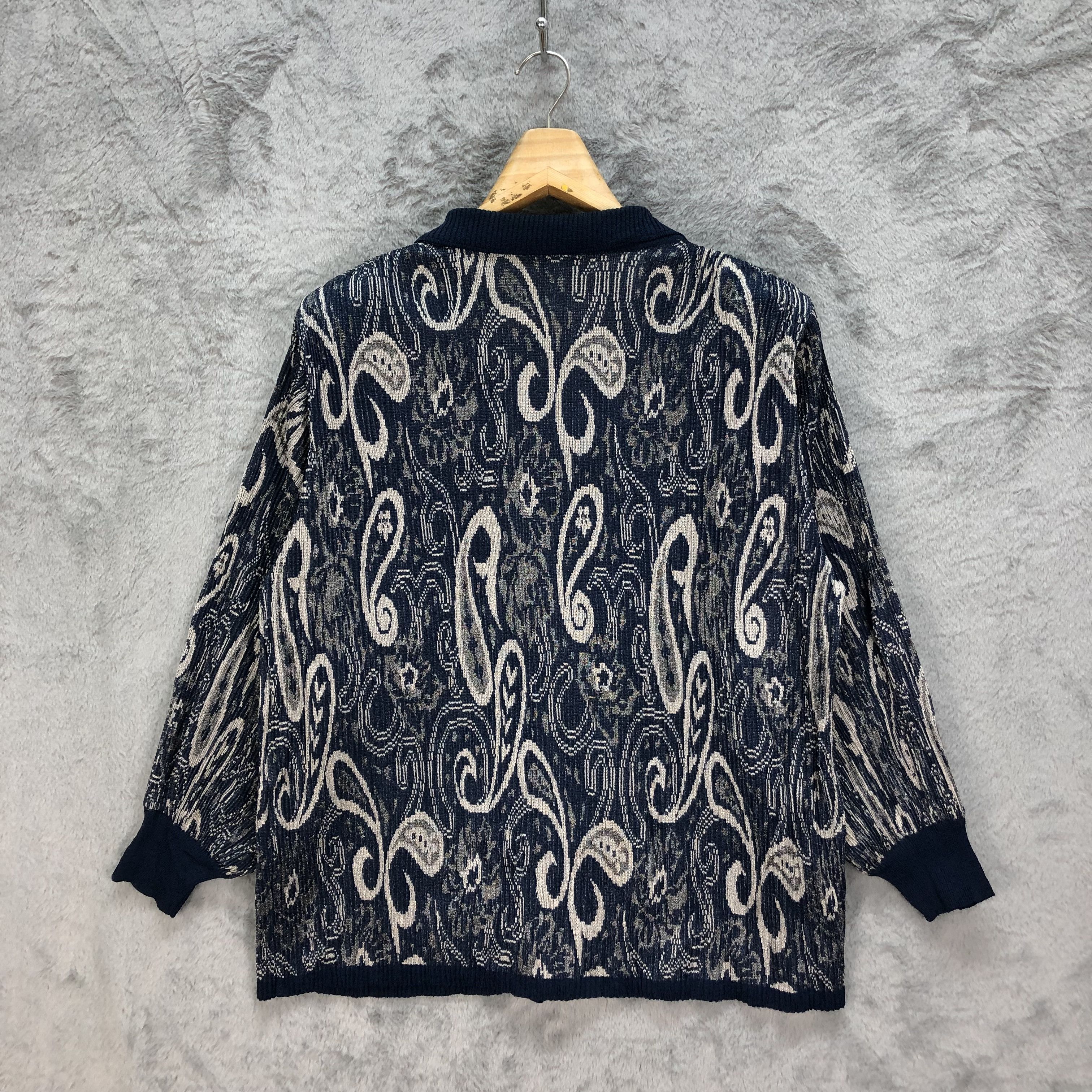 Japanese Brand Vintage Motif Design Fullprint Cardigan #5349-185 Size M / US 6-8 / IT 42-44 - 9 Thumbnail
