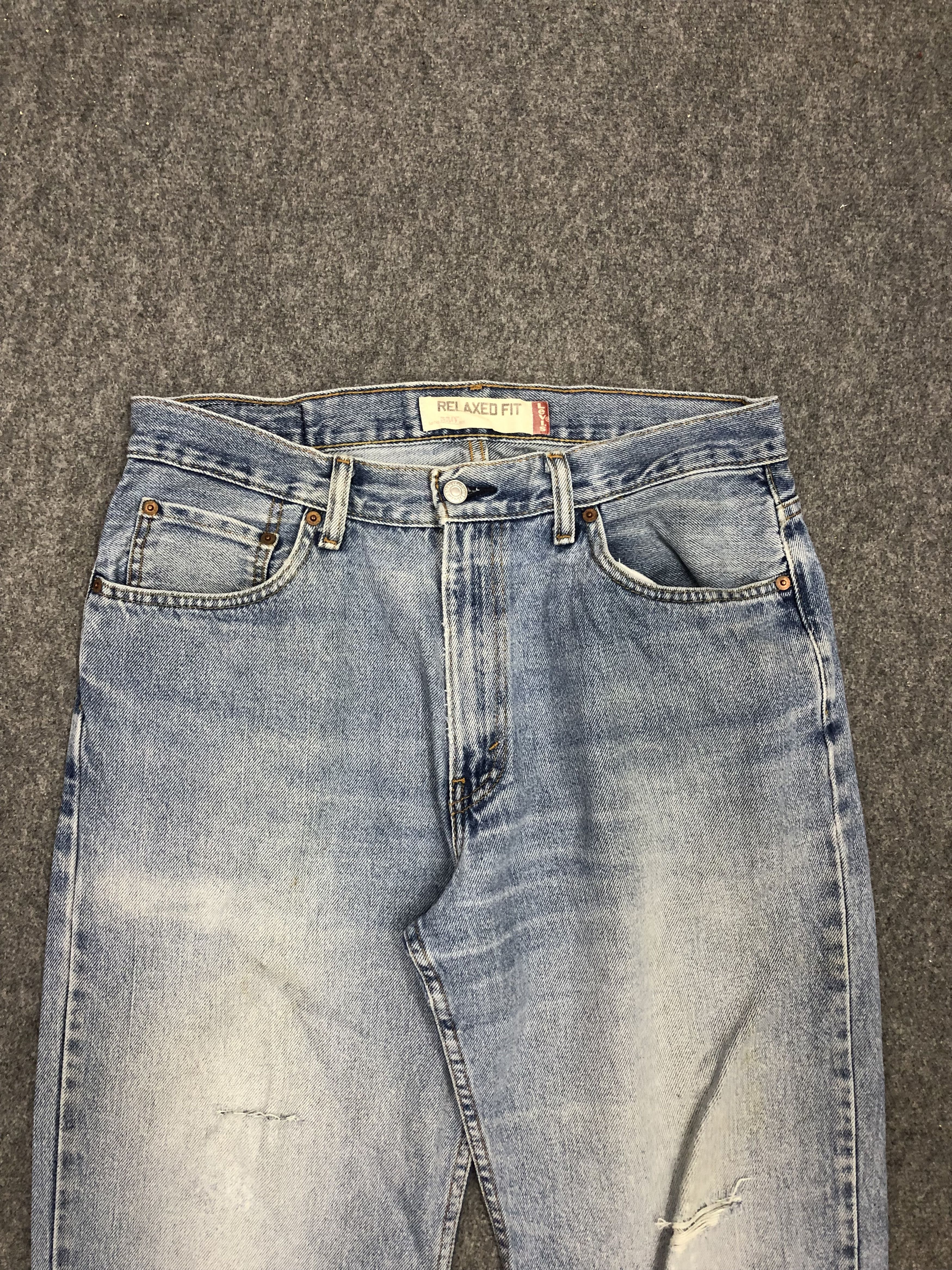 Levi's × Vintage Vintage Levis 550 Faded Blue Baggy Jeans Size US 34 / EU 50 - 2 Thumbnail