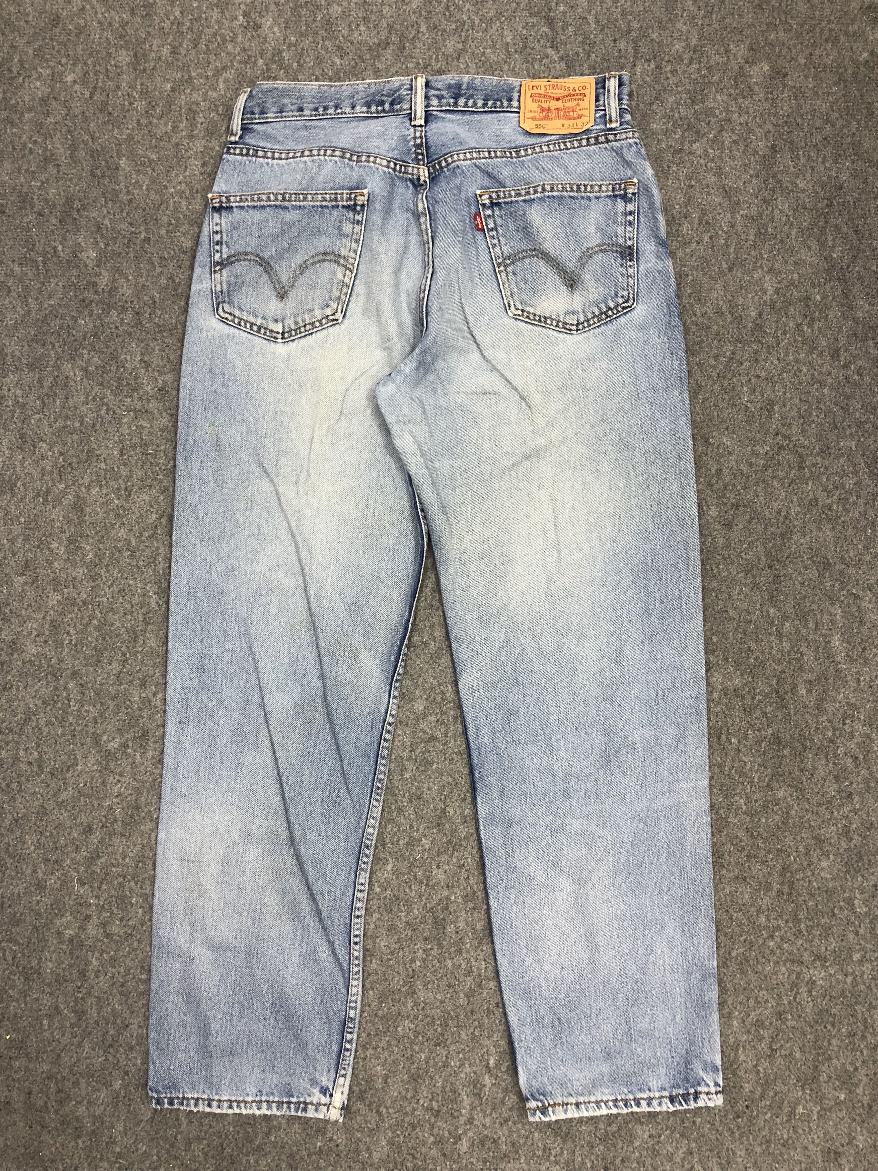 Levi's × Vintage Vintage Levis 550 Faded Blue Baggy Jeans Size US 34 / EU 50 - 3 Thumbnail