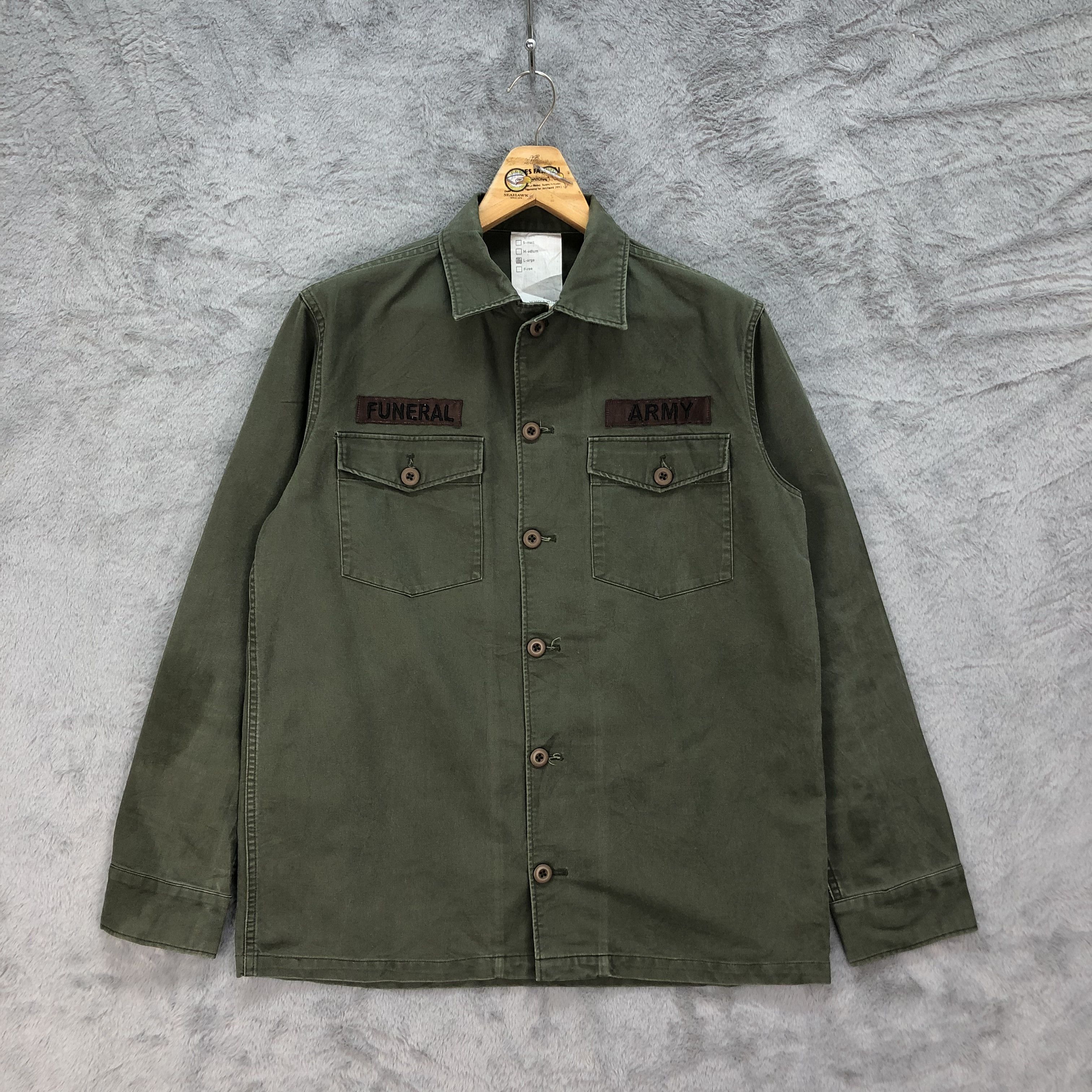 Japanese Brand FUNERAL ARMY Who's Who Gallery Army Style Jacket #4744-167 Size US L / EU 52-54 / 3 - 1 Thumbnail