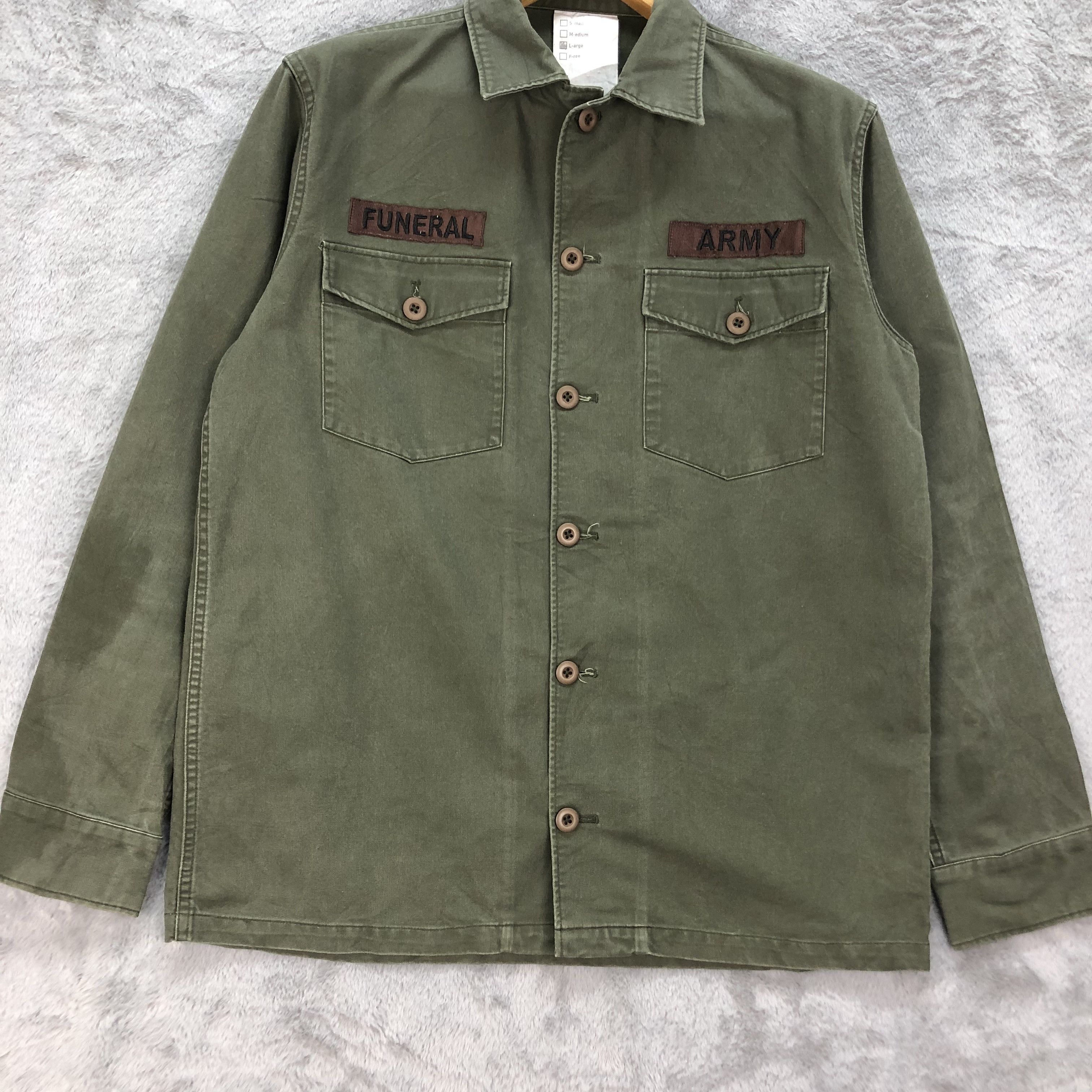 Japanese Brand FUNERAL ARMY Who's Who Gallery Army Style Jacket #4744-167 Size US L / EU 52-54 / 3 - 4 Thumbnail