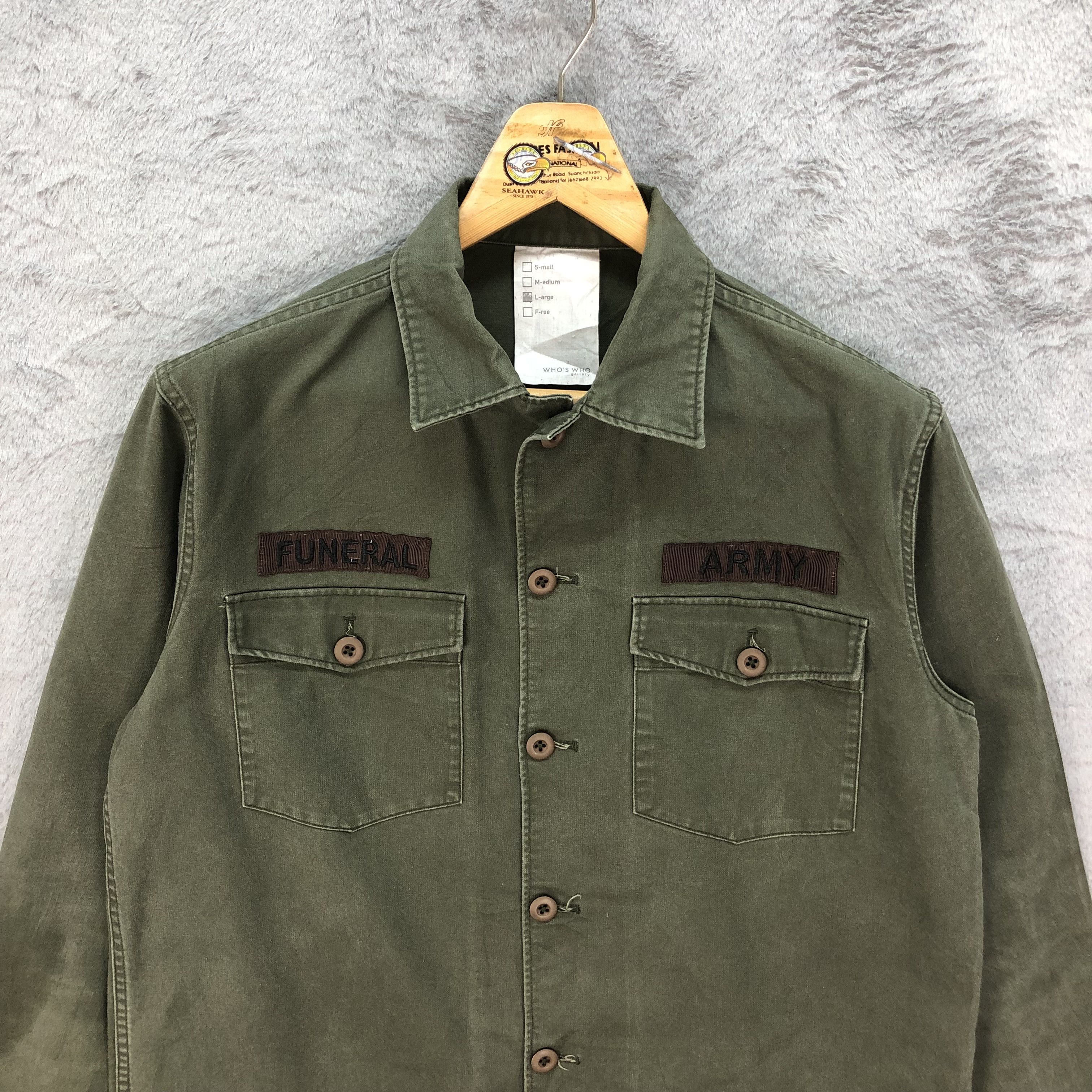 Japanese Brand FUNERAL ARMY Who's Who Gallery Army Style Jacket #4744-167 Size US L / EU 52-54 / 3 - 2 Thumbnail