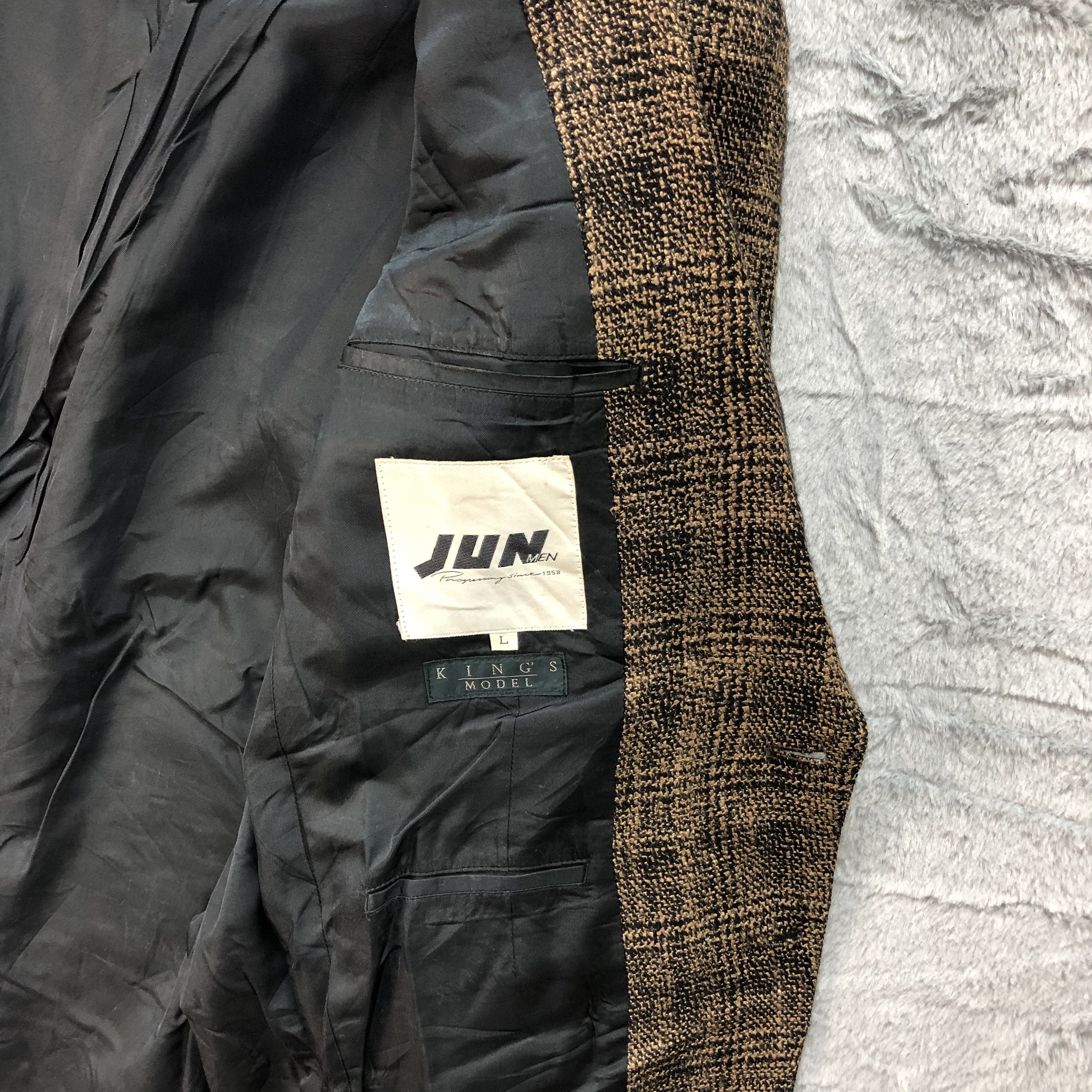 JUN MEN JUN MEN King's Model Tartan Suit Jacket / Blazer #4639-161 Size US L / EU 52-54 / 3 - 10 Thumbnail