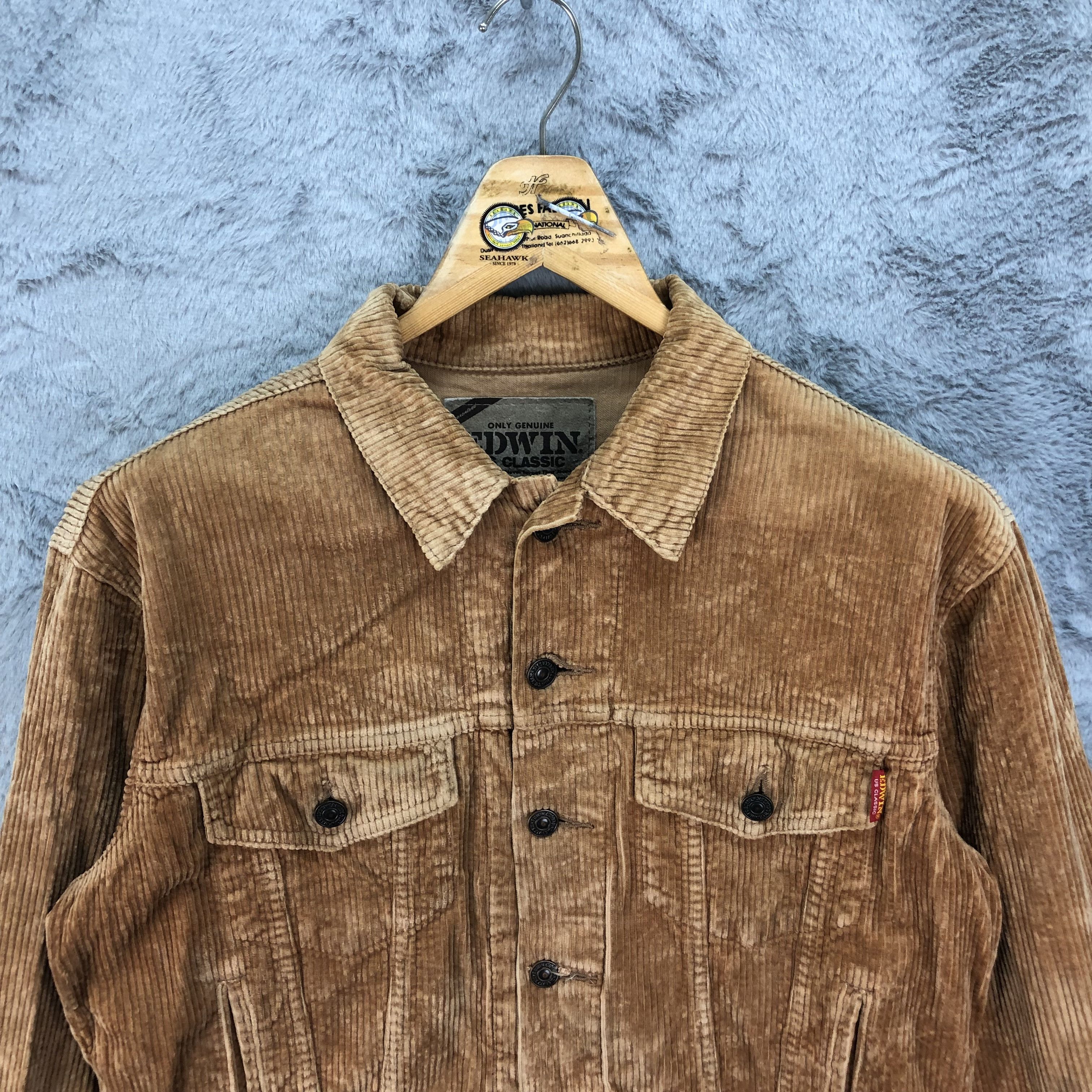 Edwin Edwin Style A-01J Corduroy Cropped Jacket #4711-165 Size M / US 6-8 / IT 42-44 - 2 Thumbnail