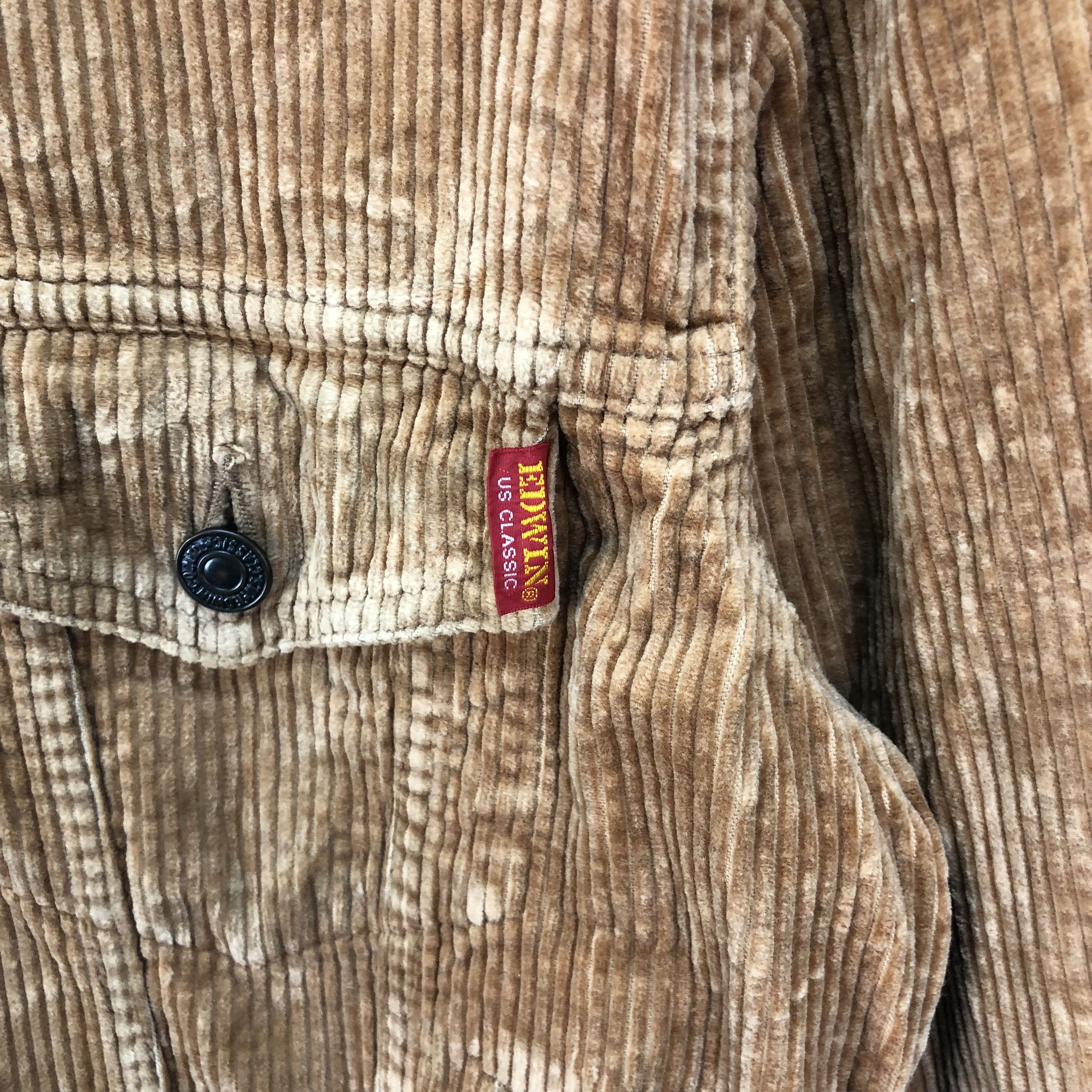 Edwin Edwin Style A-01J Corduroy Cropped Jacket #4711-165 Size M / US 6-8 / IT 42-44 - 3 Thumbnail