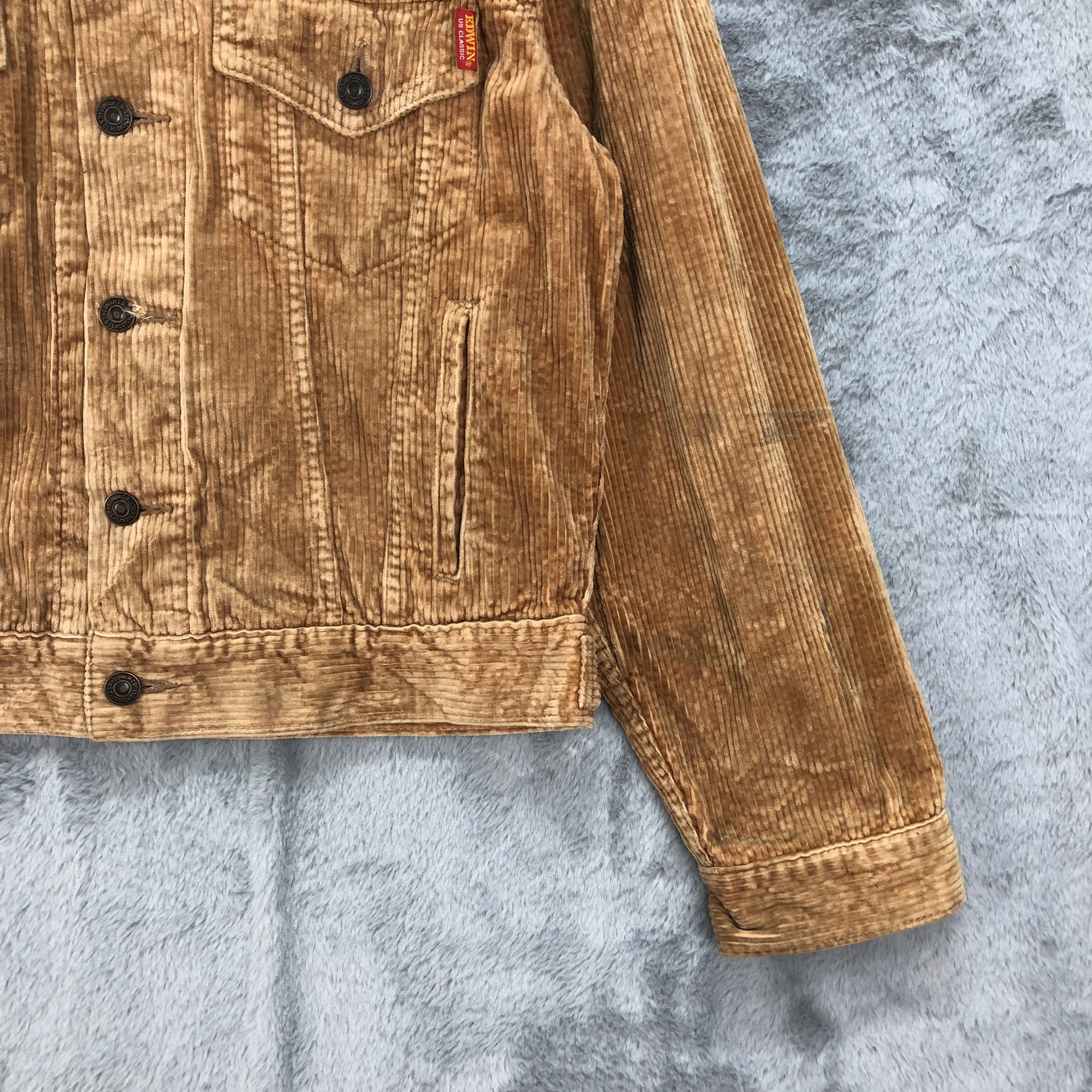 Edwin Edwin Style A-01J Corduroy Cropped Jacket #4711-165 Size M / US 6-8 / IT 42-44 - 6 Thumbnail