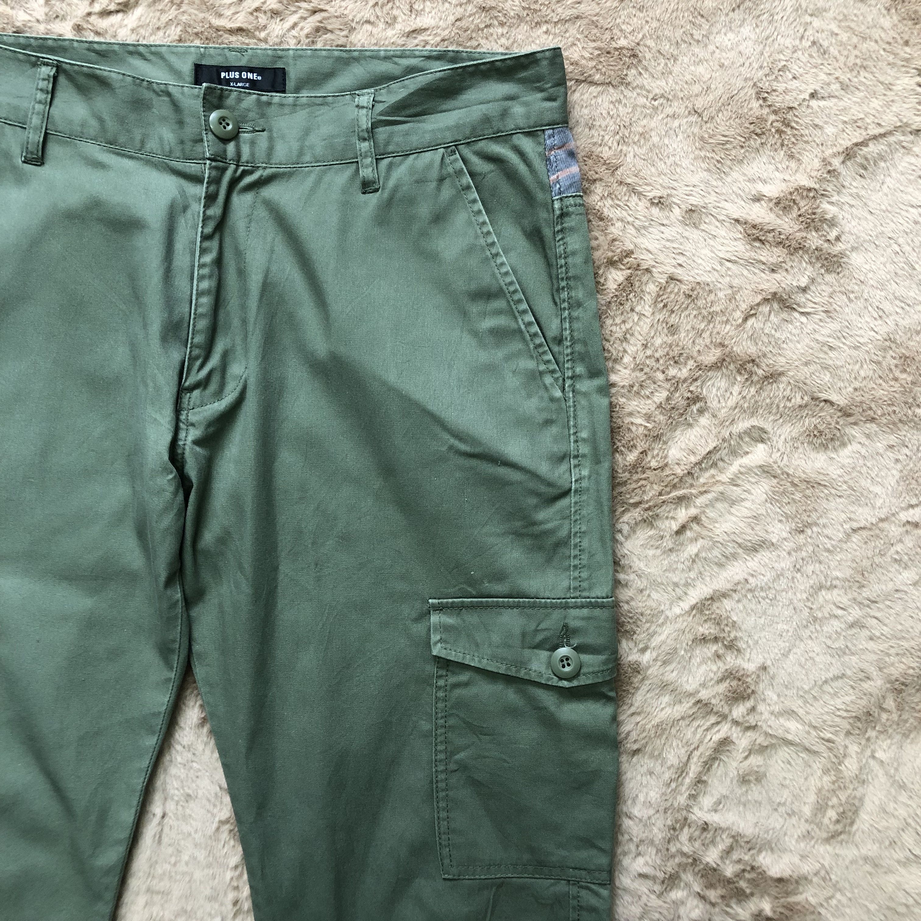 Japanese Brand Plus One Military Army Style Cargo Pants 6 Pocket #4289-149 Size US 34 / EU 50 - 4 Thumbnail