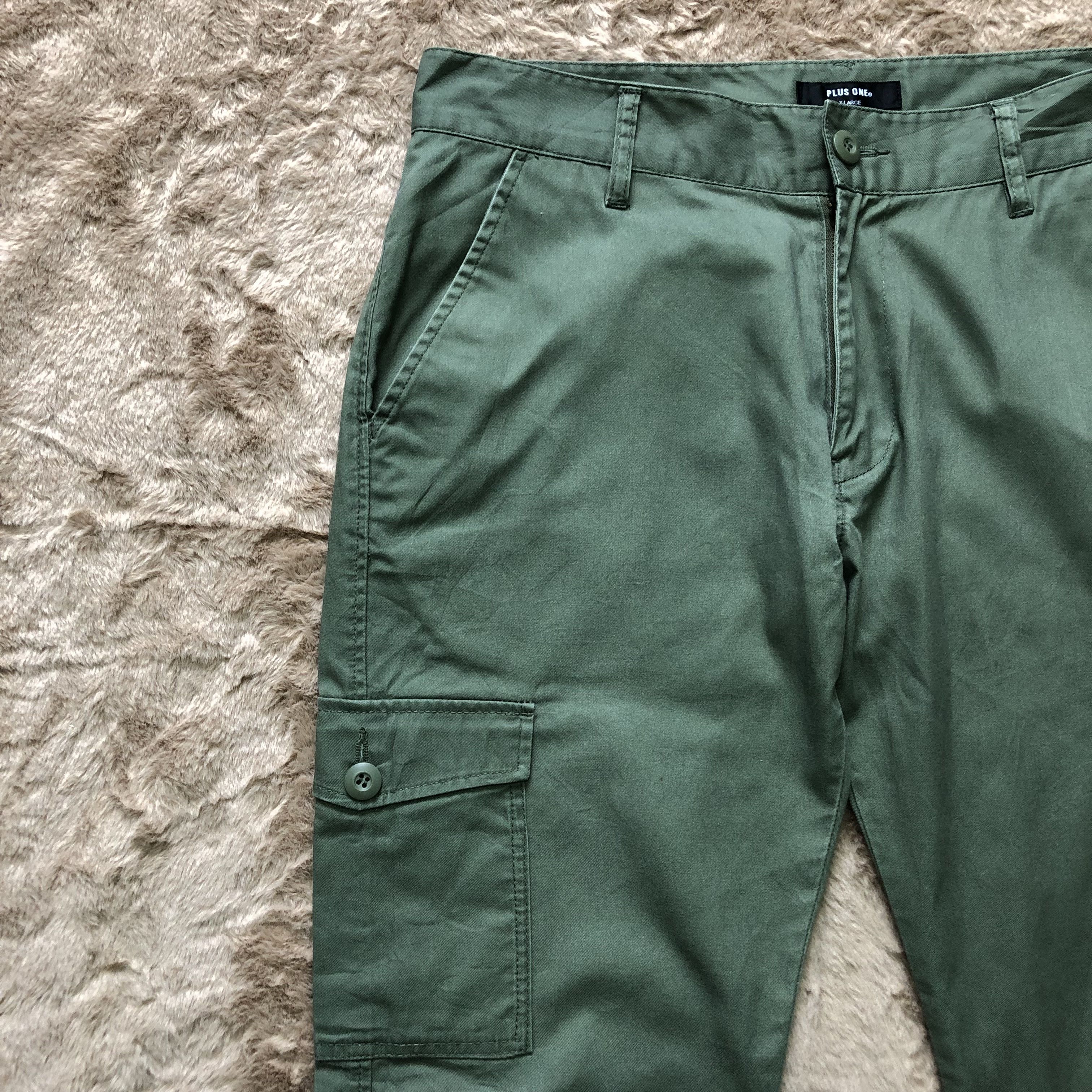 Japanese Brand Plus One Military Army Style Cargo Pants 6 Pocket #4289-149 Size US 34 / EU 50 - 3 Thumbnail