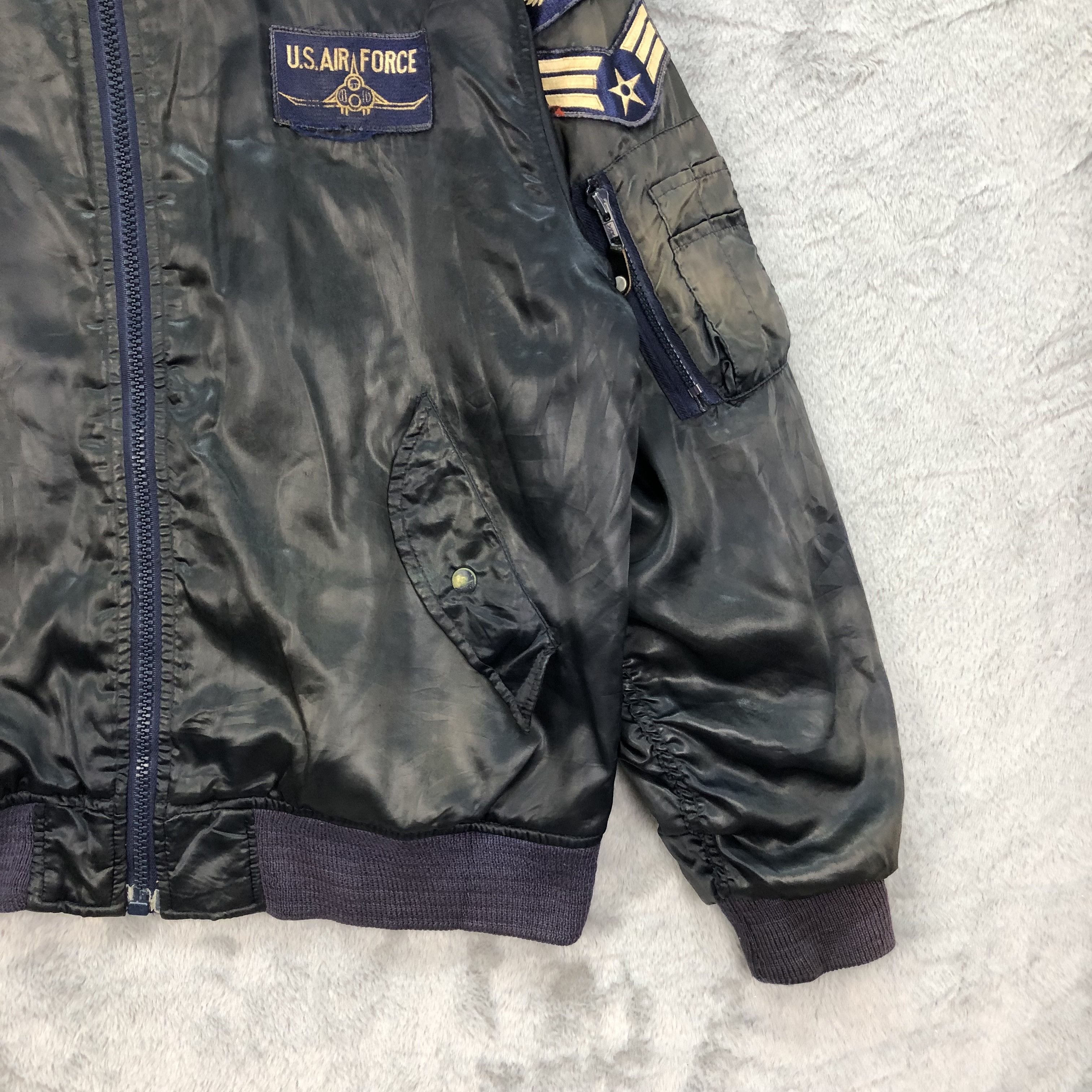 Vintage TRASHED🔥 Bomber Jacket Us Air Force #4966-39 Size US L / EU 52-54 / 3 - 8 Thumbnail
