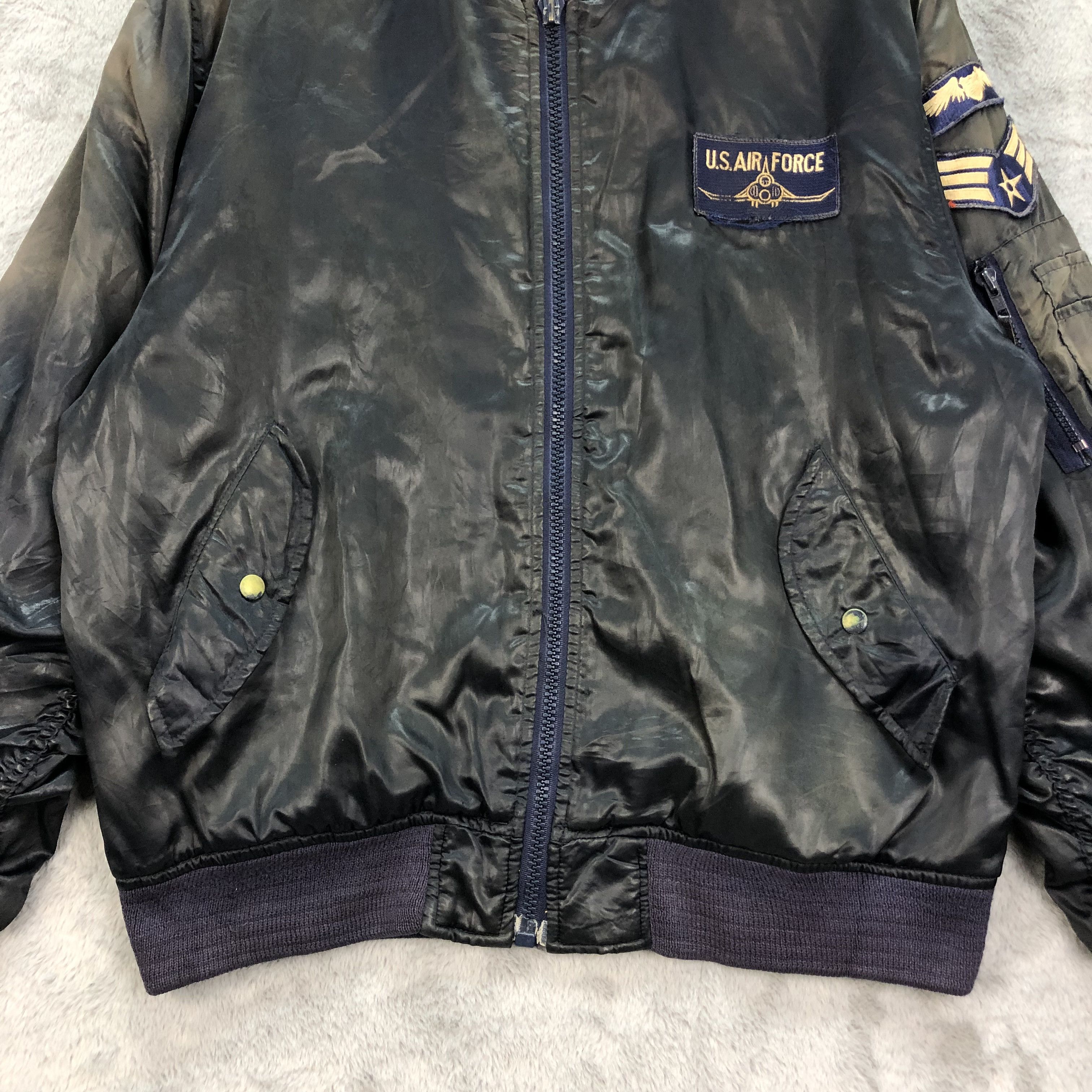 Vintage TRASHED🔥 Bomber Jacket Us Air Force #4966-39 Size US L / EU 52-54 / 3 - 5 Thumbnail