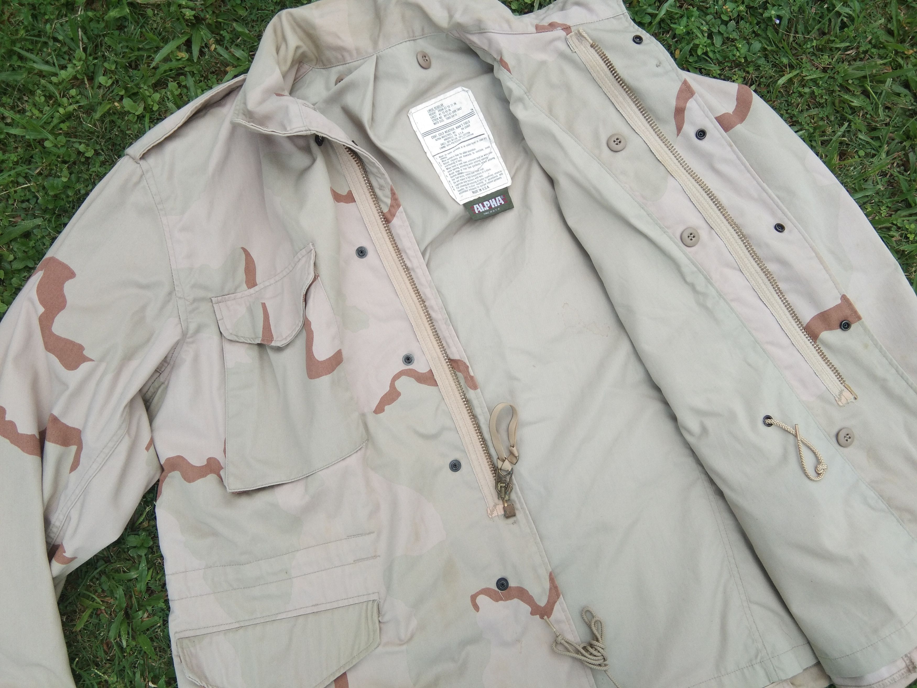 Alpha Industries × Vintage VTG Alpha Industries M65 Desert Camo Jacket Made in USA 🇺🇸 Size US L / EU 52-54 / 3 - 6 Thumbnail