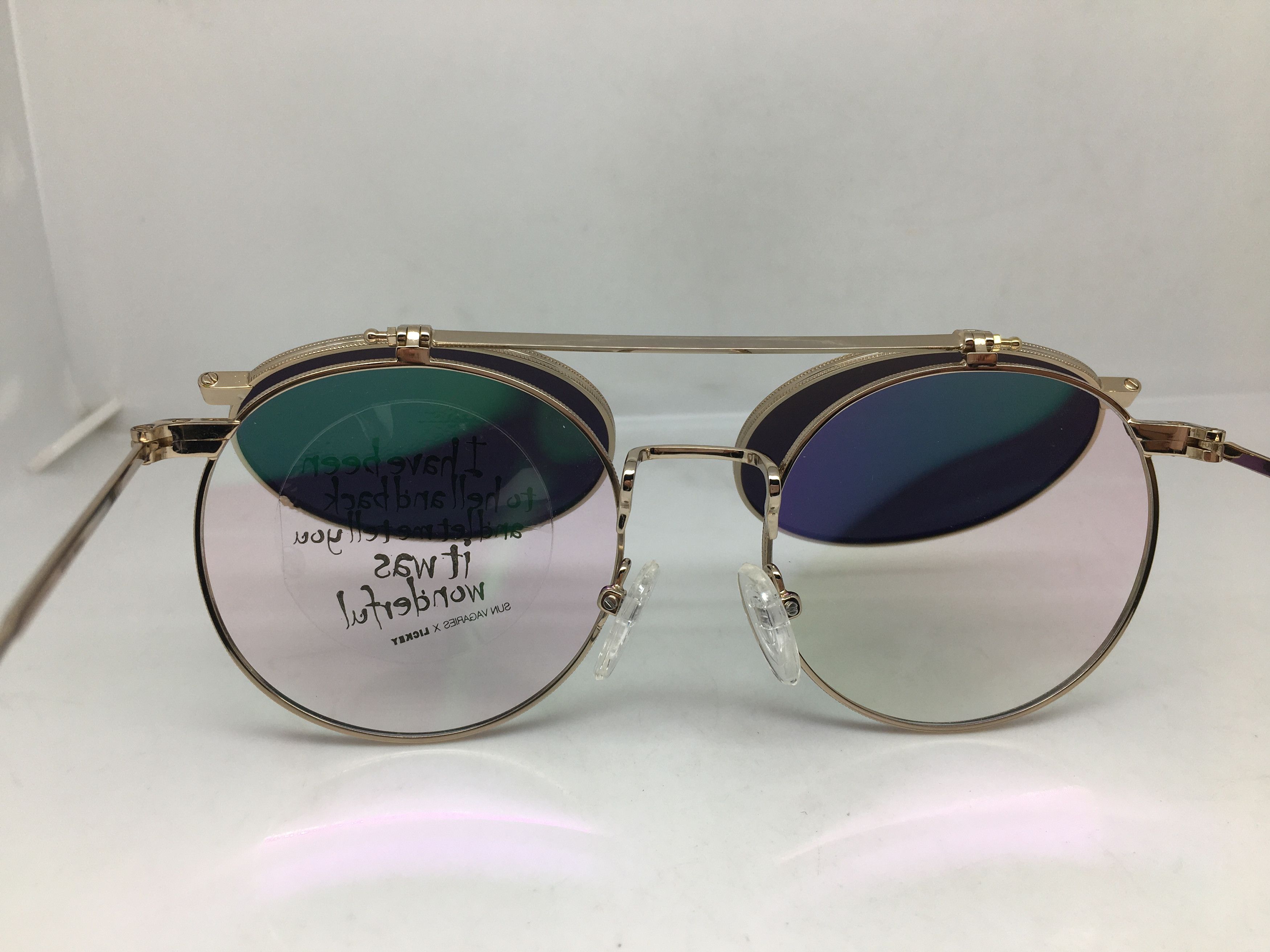 Vintage LICKEY LULLABY Eyeglasses Frame w/Flip Sun Lens Size ONE SIZE - 5 Thumbnail