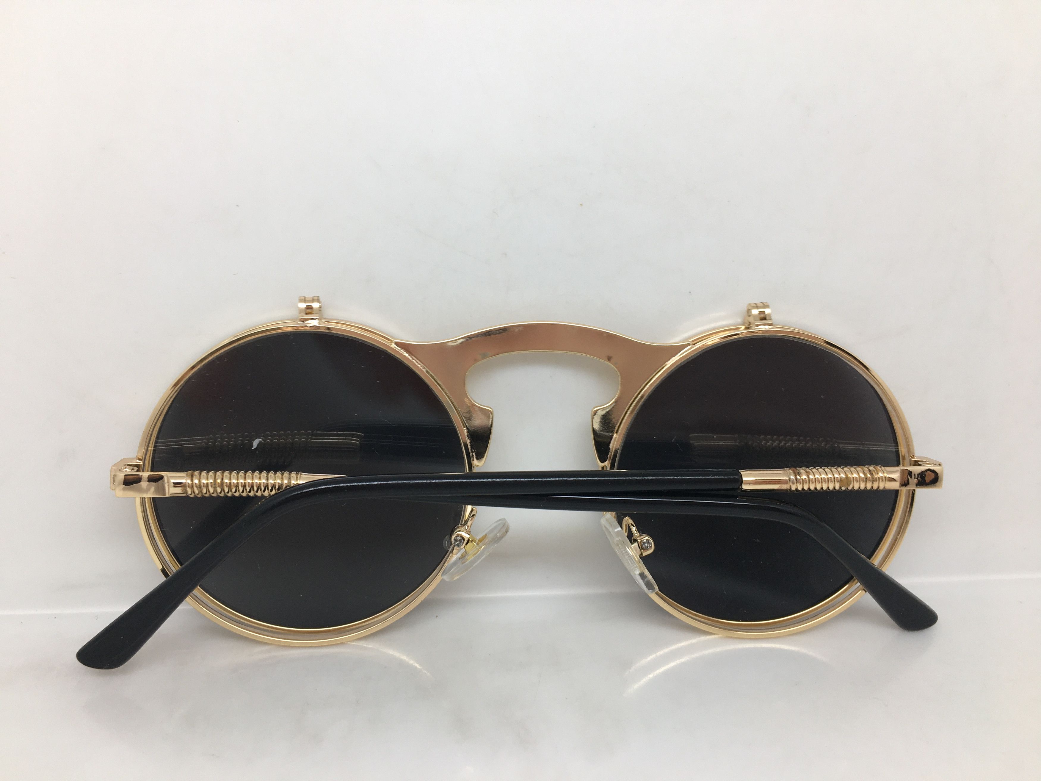 Vintage Vintage Round Eyeglasses Frame w/Flip Sun Lens Size ONE SIZE - 6 Thumbnail