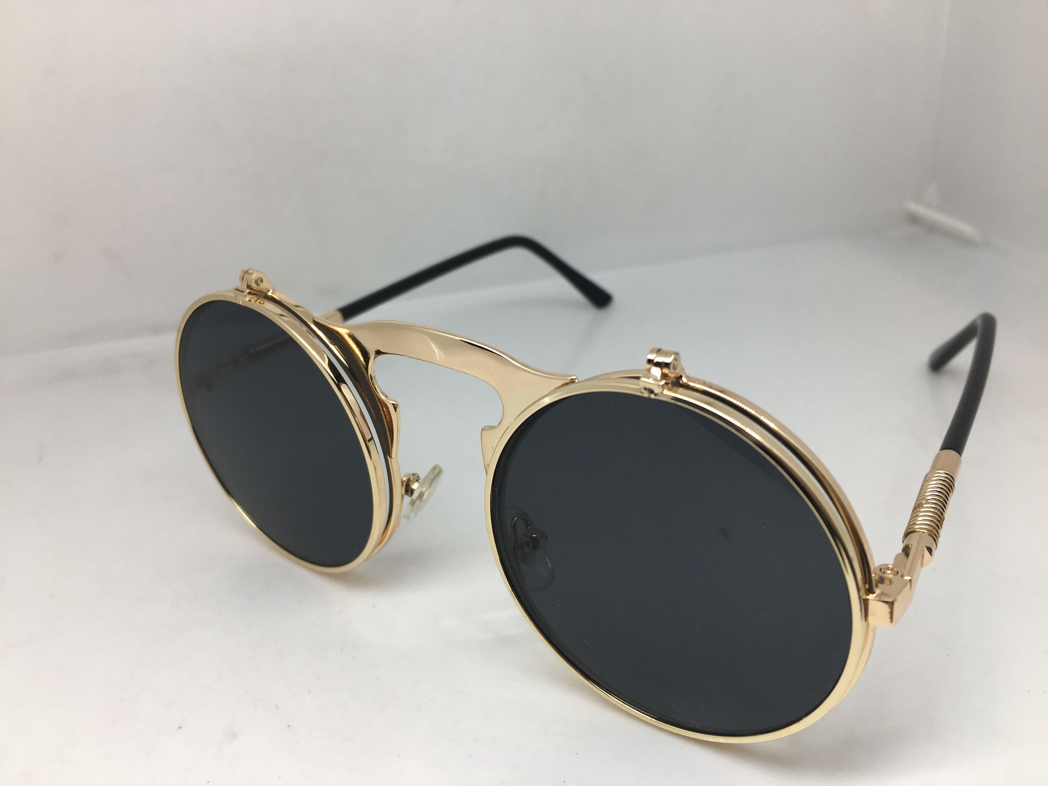 Vintage Vintage Round Eyeglasses Frame w/Flip Sun Lens Size ONE SIZE - 3 Thumbnail