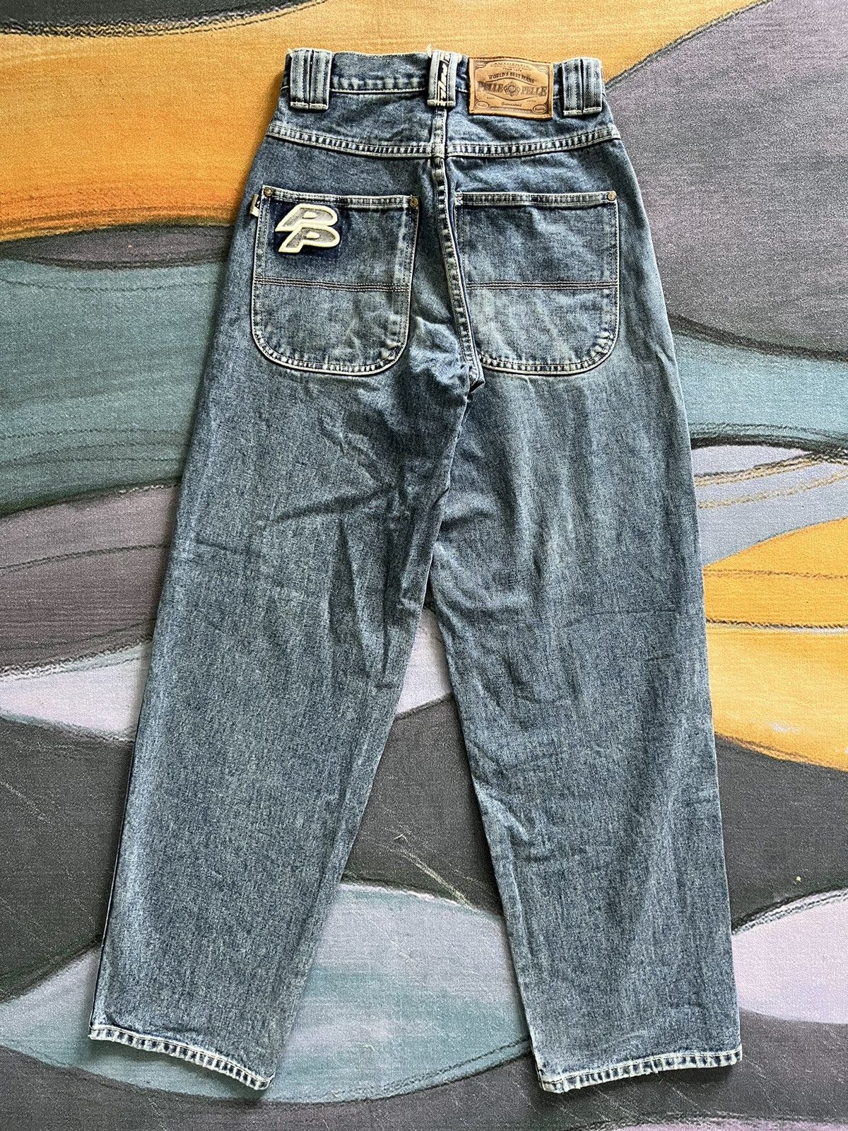 JNCO × Pelle Pelle Vintage Pelle Pelle Embroided Logo Baggy Jeans Size 26" / US 2 / IT 38 - 16 Thumbnail