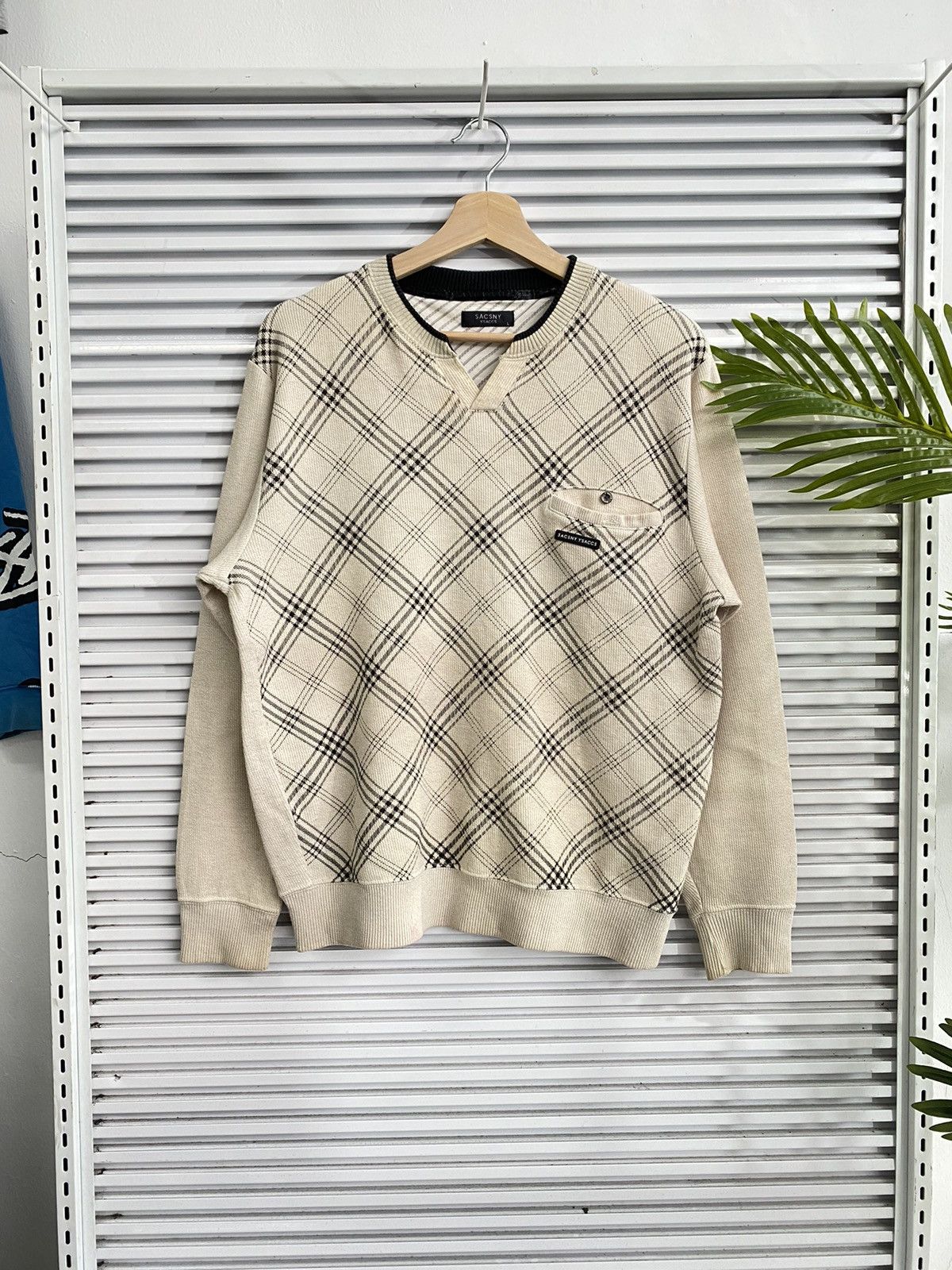 image of Vintage Yohji Yamamoto Sacsny Ysaccs Crewneck in Nude, Men's (Size Large)