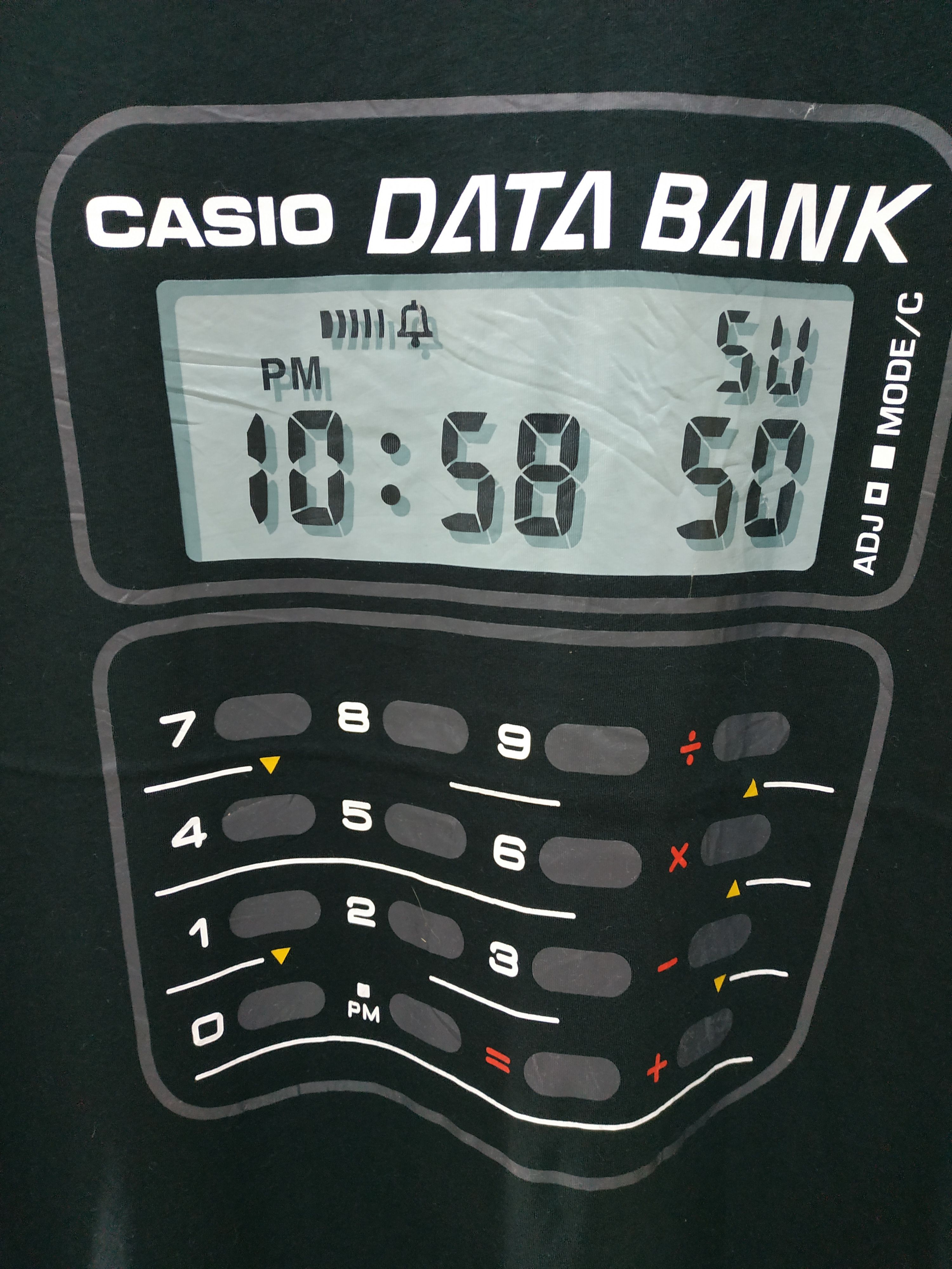 Casio Japanese Brand Uniqlo X Casio Data Bank T-Shirt Size US L / EU 52-54 / 3 - 4 Thumbnail