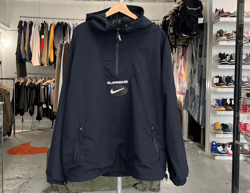 Supreme × NIKE JEWEL REVERSIBLE RIPSTOP ANORAK BLACK XL