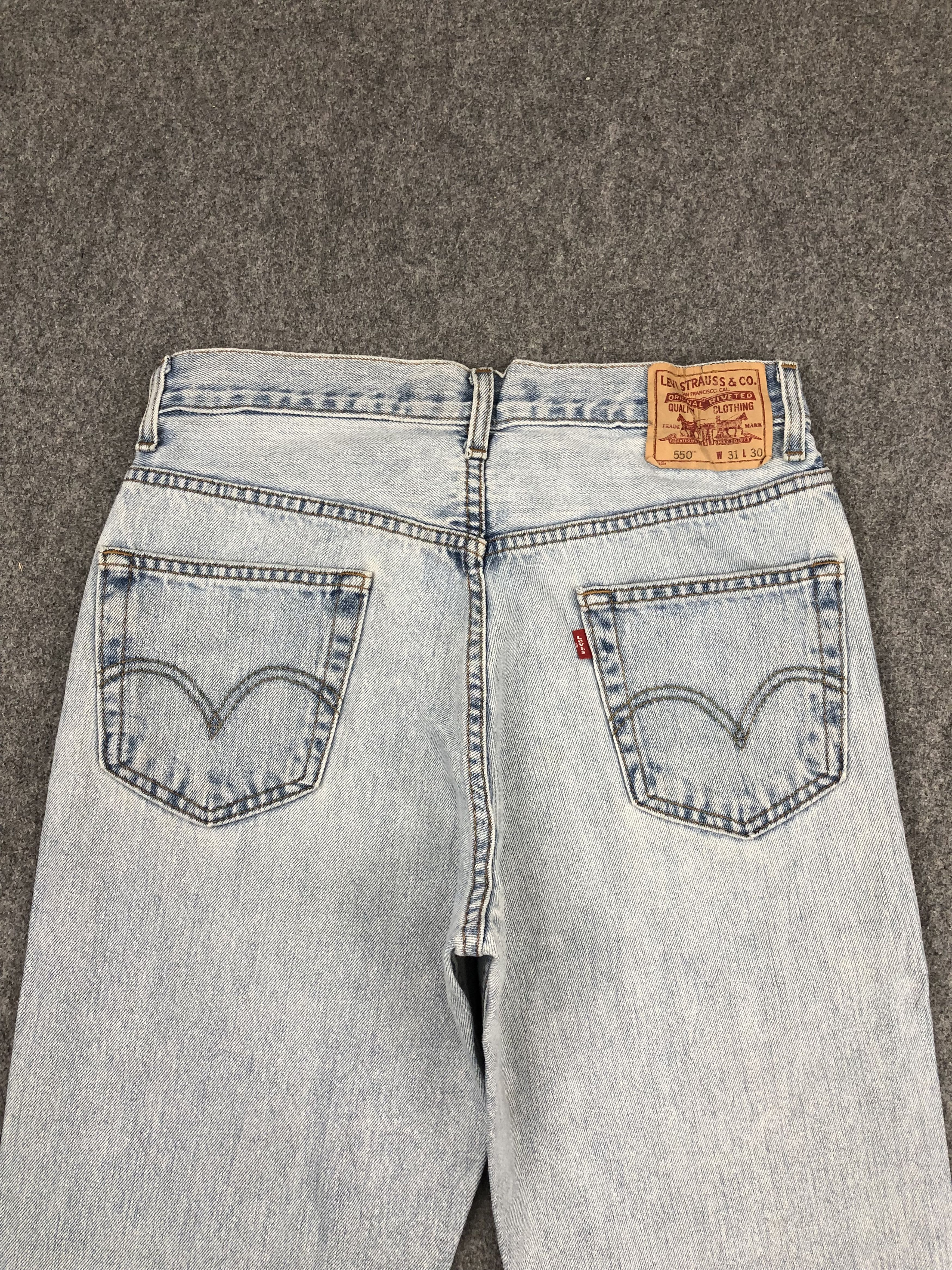 Levi's × Vintage Vintage Levis 550 Faded Blue Jeans DP1483 Size US 31 - 4 Thumbnail