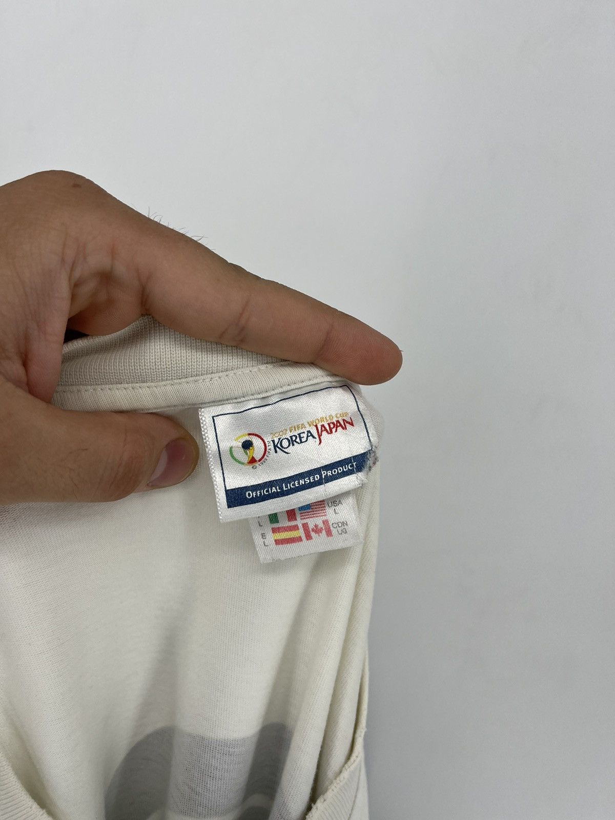 Adidas × Vintage Adidas 90s Vintage Fifa World Cup Korea Japan Tshirt Rare🔥 Size US L / EU 52-54 / 3 - 12 Thumbnail